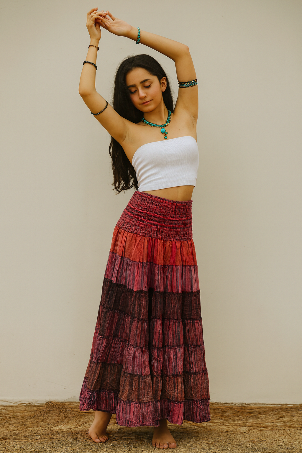 Boho Skirt - Sangria