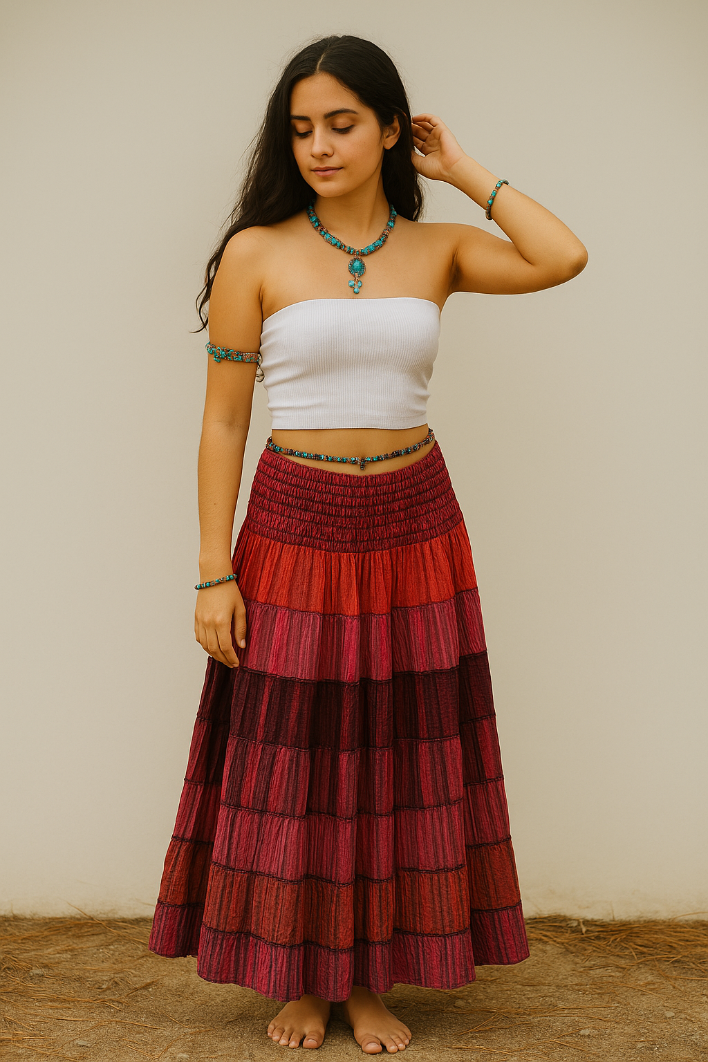 Boho Skirt - Sangria