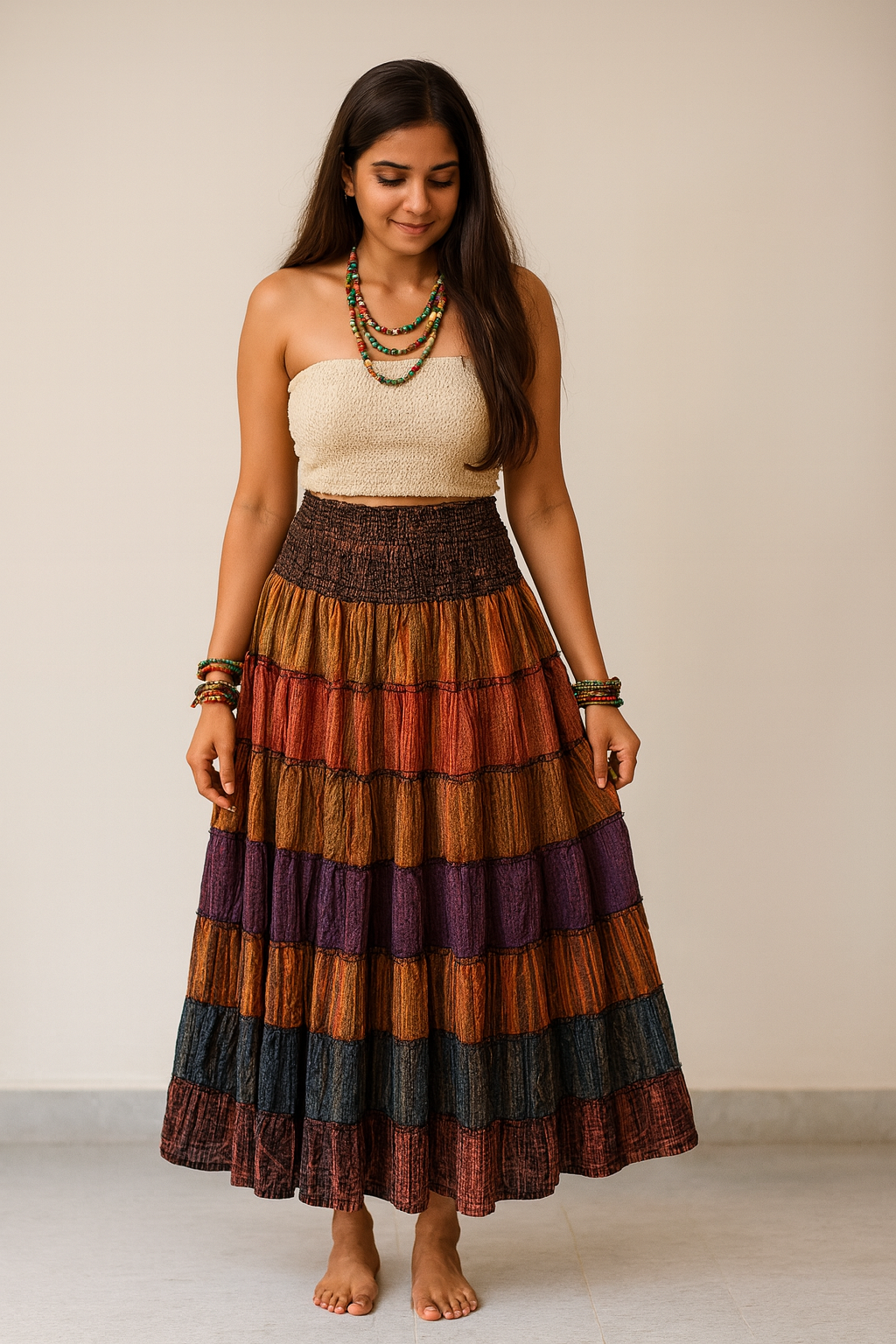 Boho Skirt - Rust