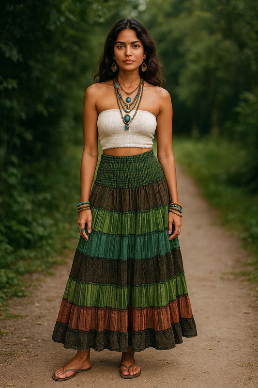 Boho Skirt - Forest