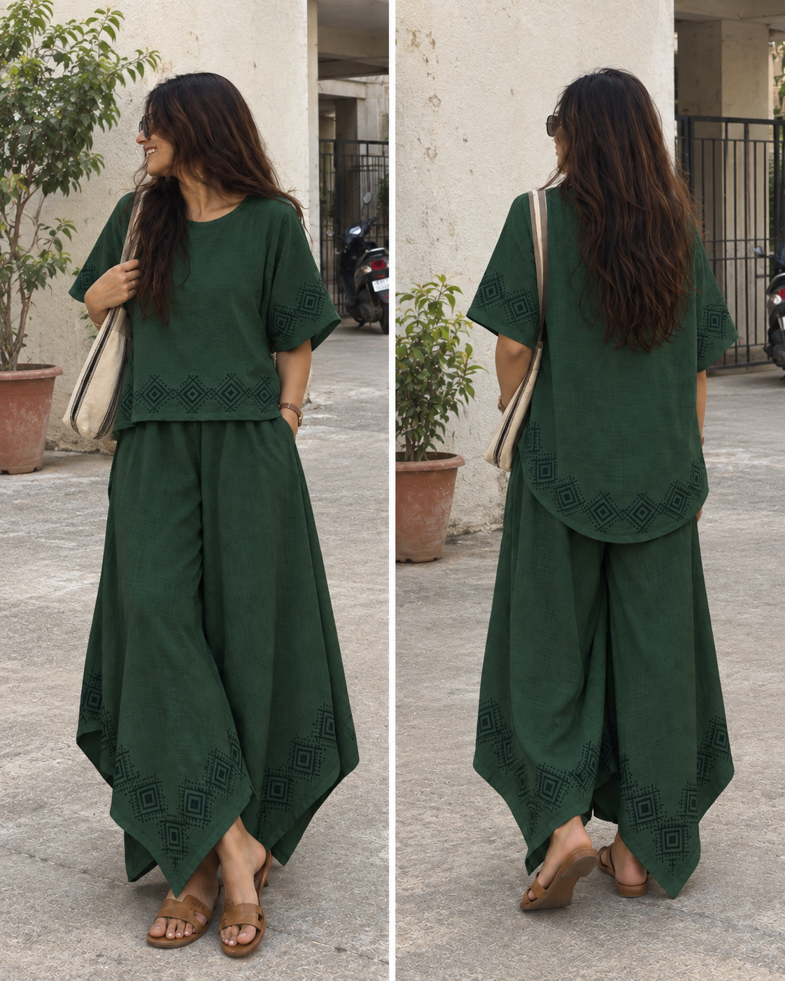 MiMi Cotton Co-ord Set - Forest
