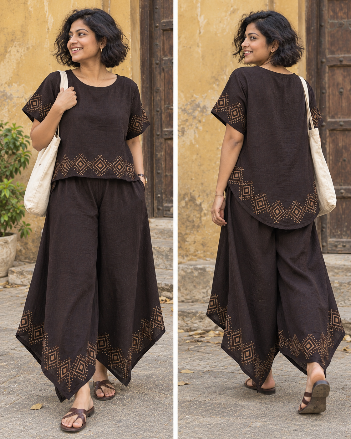 MiMi Cotton Co-ord Set - Claywood Brown