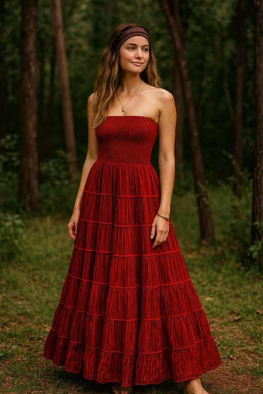 Vintage Skirt - Blood Red