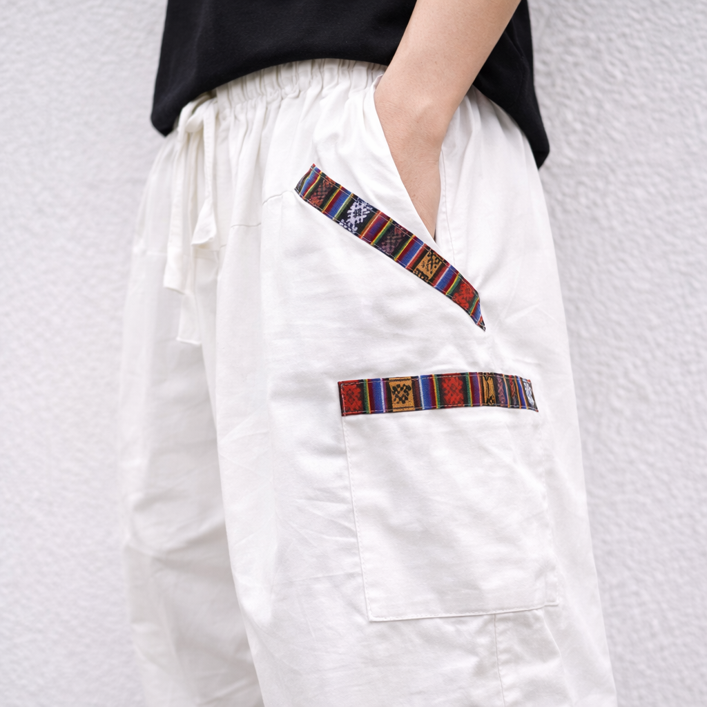 Pahadi Baggy Pants - White