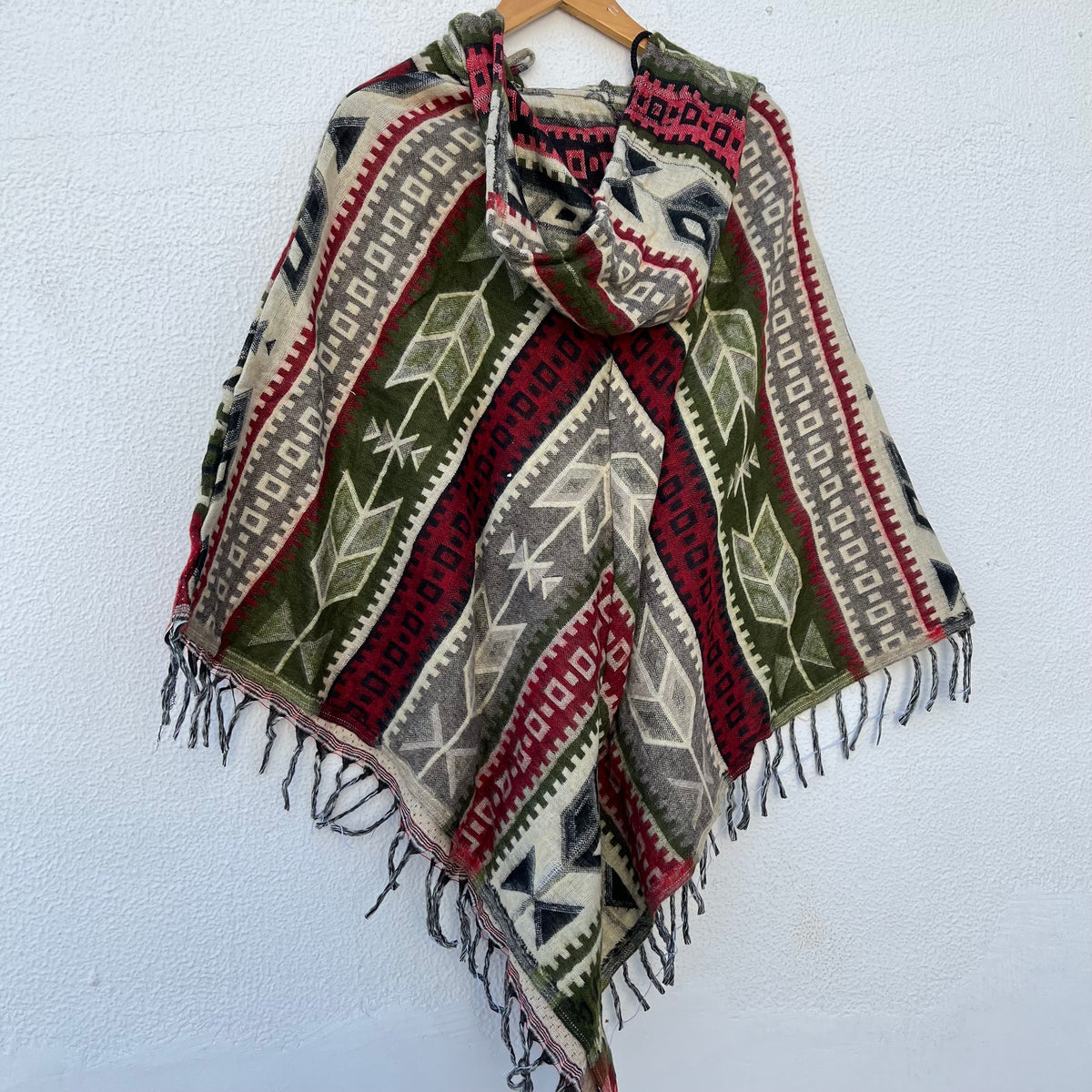 Pahadi Printed Poncho With Hood