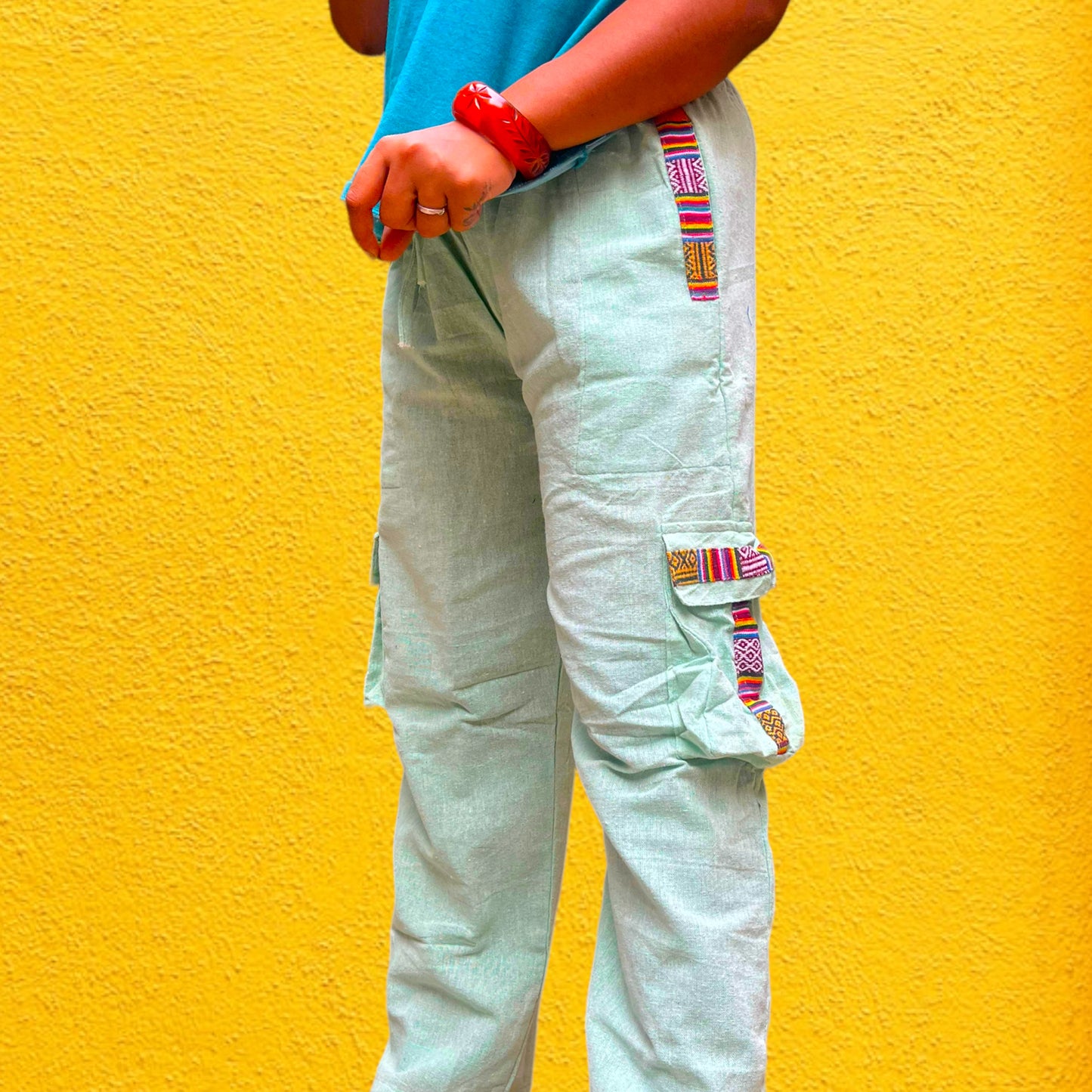 Pahadi Cargo Pants - Mint Green