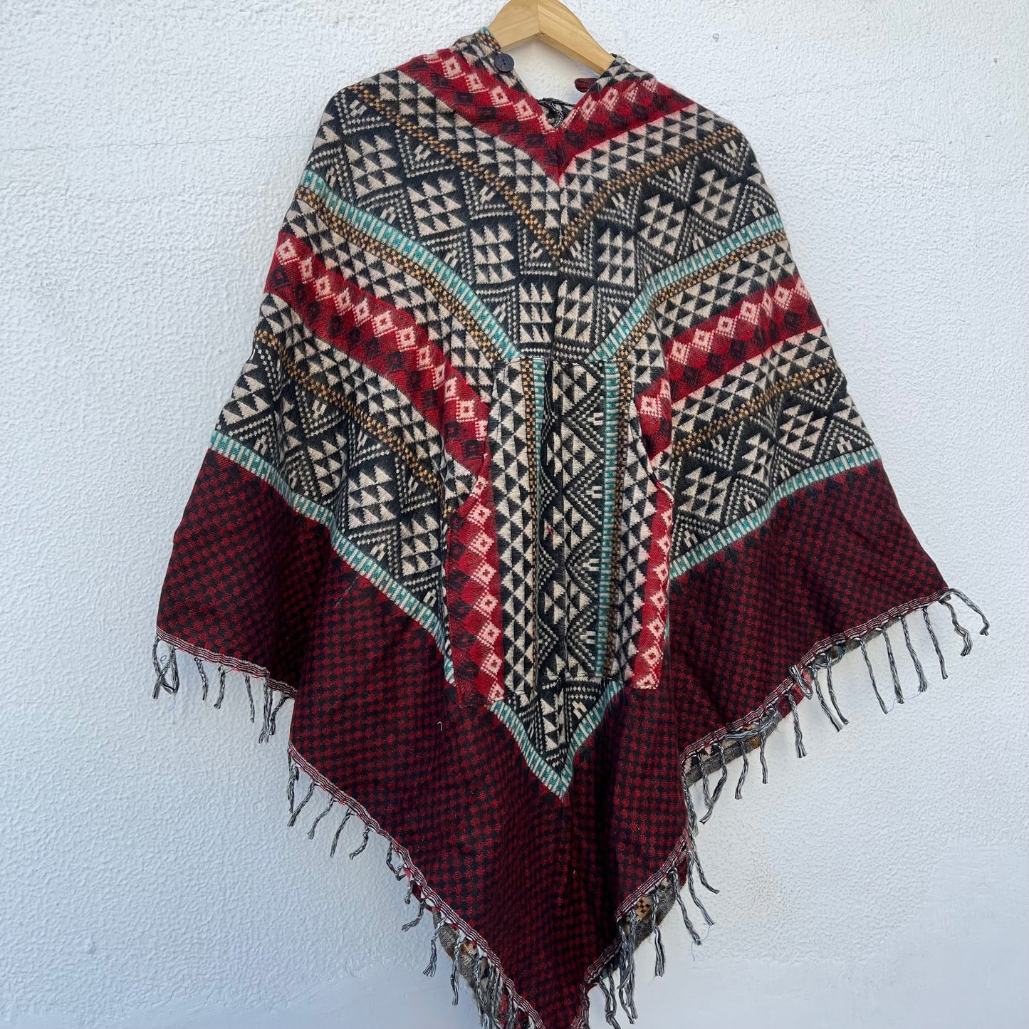 Pahadi Printed Poncho With Hood