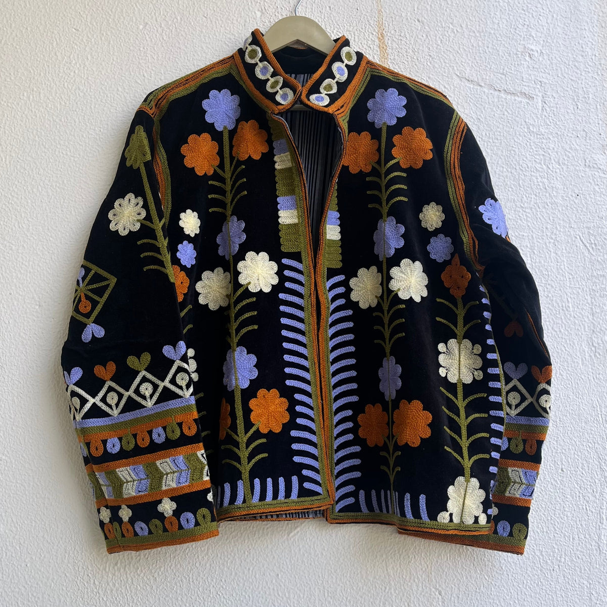 Jaipuri Thread Velvet Jacket