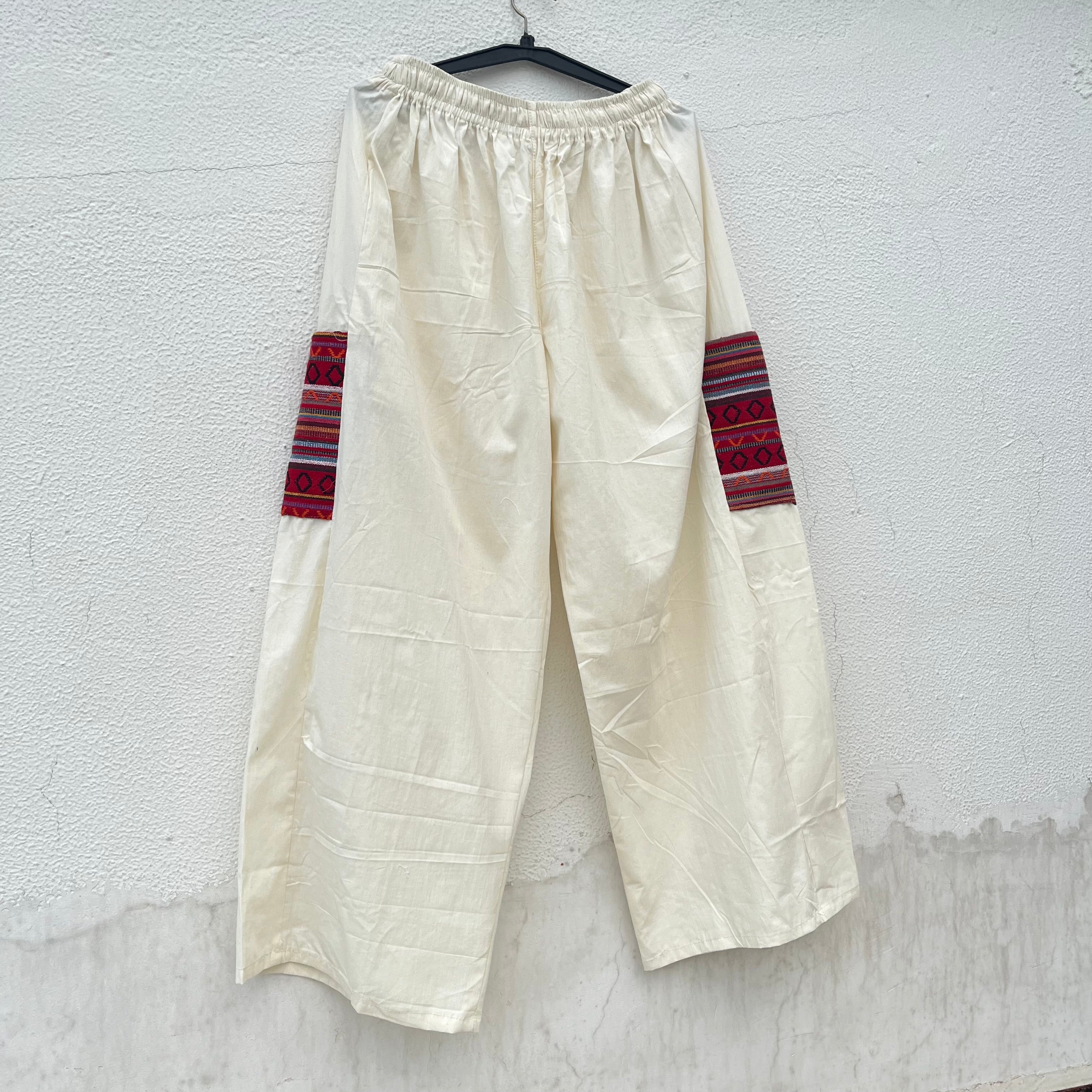 Pahadi Boho Pants - Cream