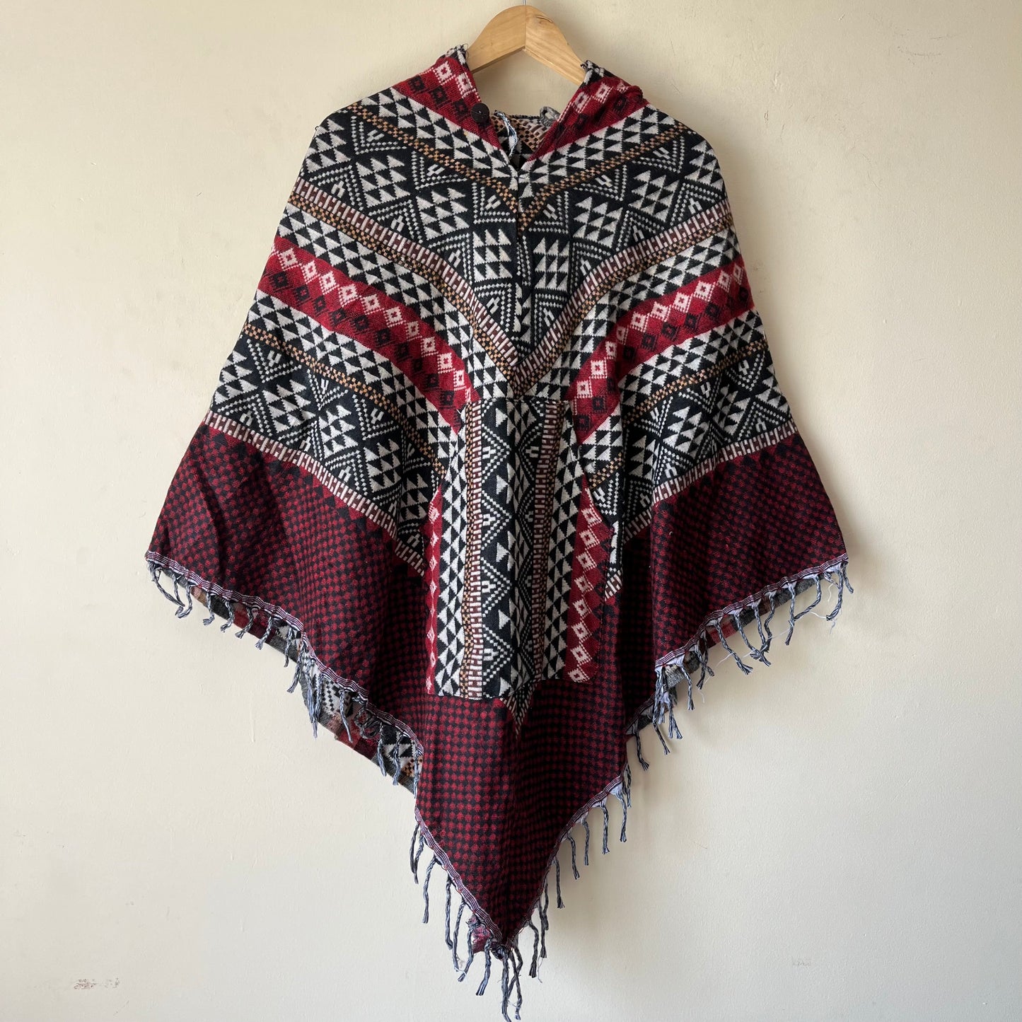 Pahadi Printed Poncho With Hood