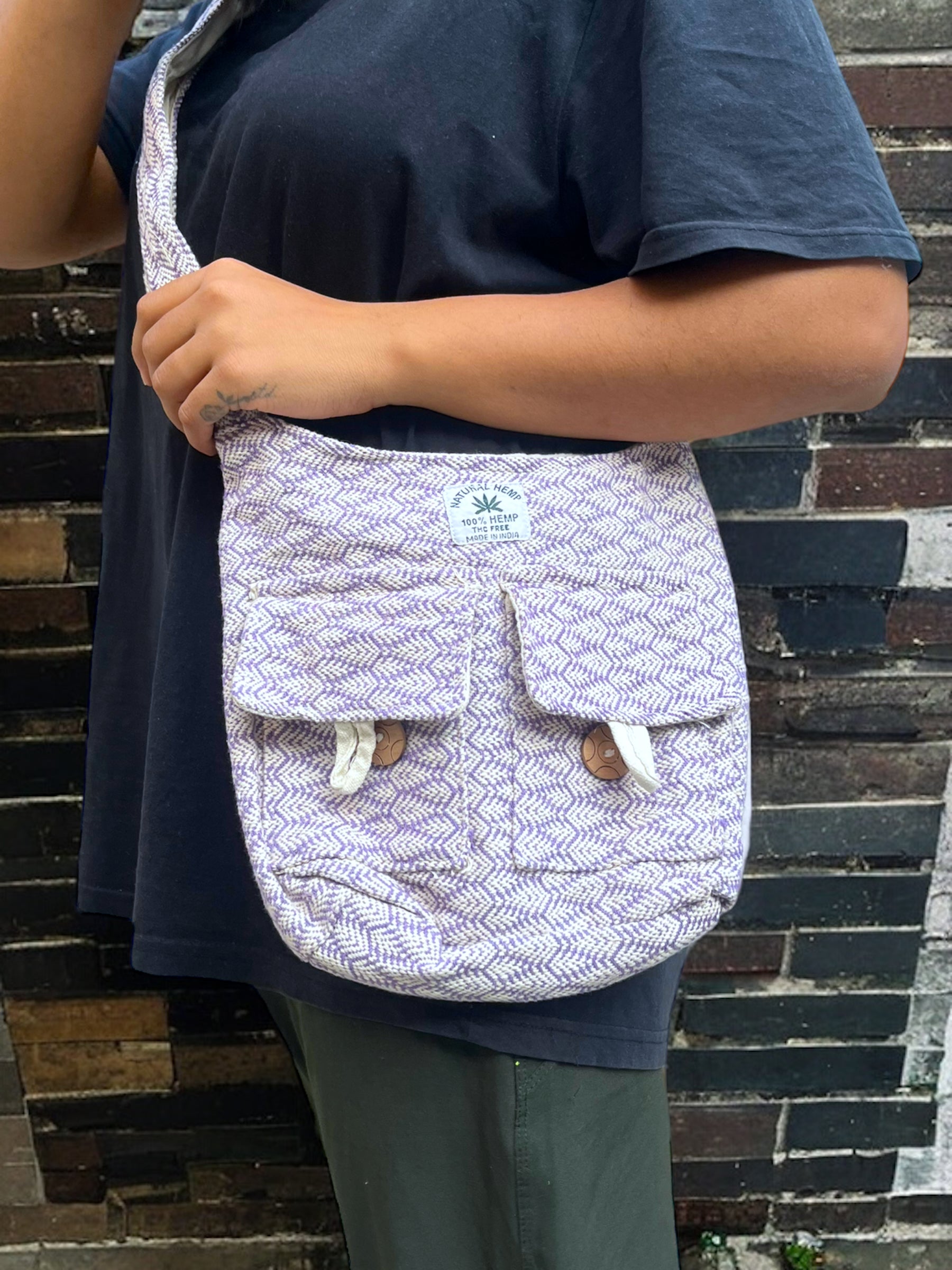 Small Hemp Jhola - Lavender