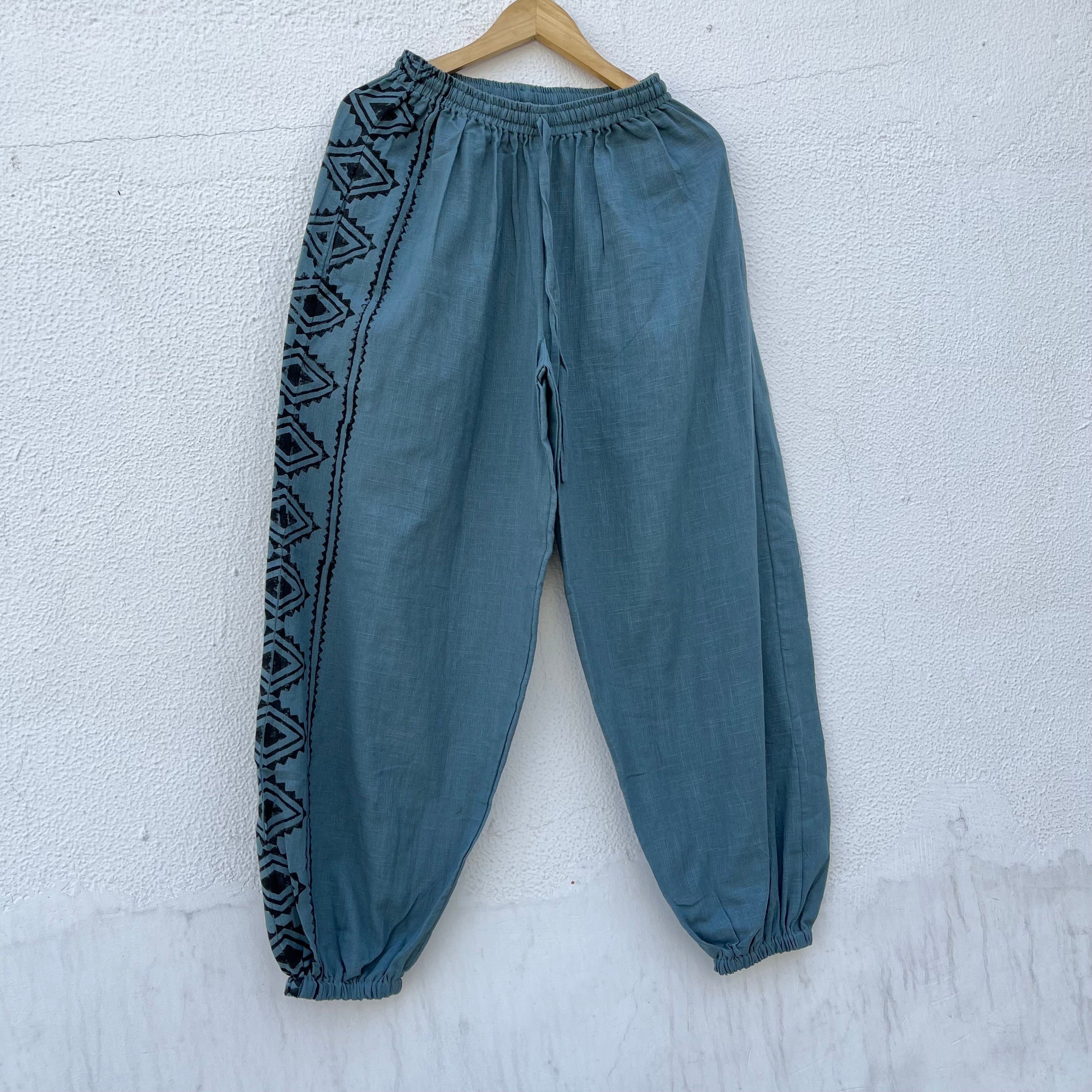 Moksha Cotton Pant- Dusty Teal