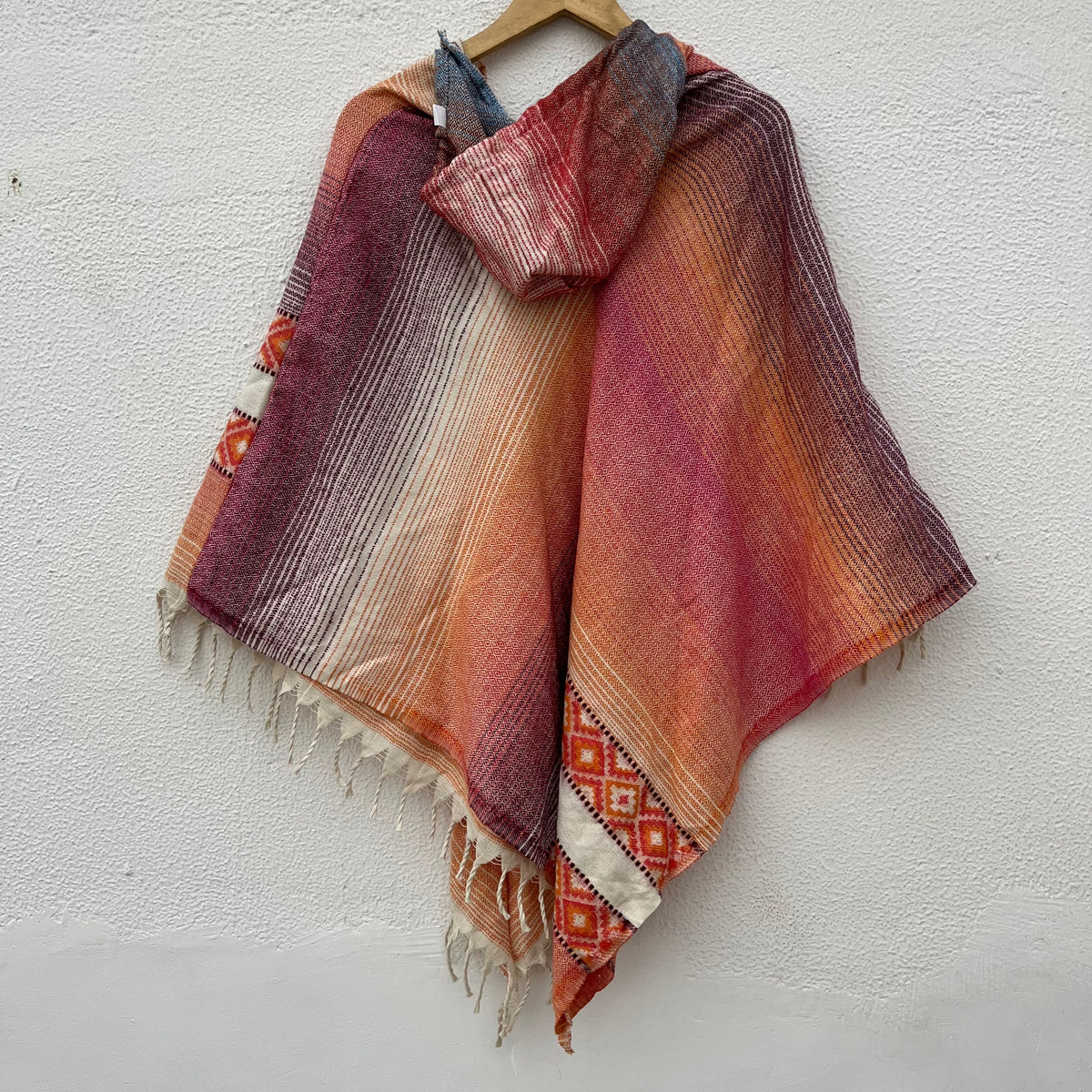 Pahadi Printed Poncho With Hood