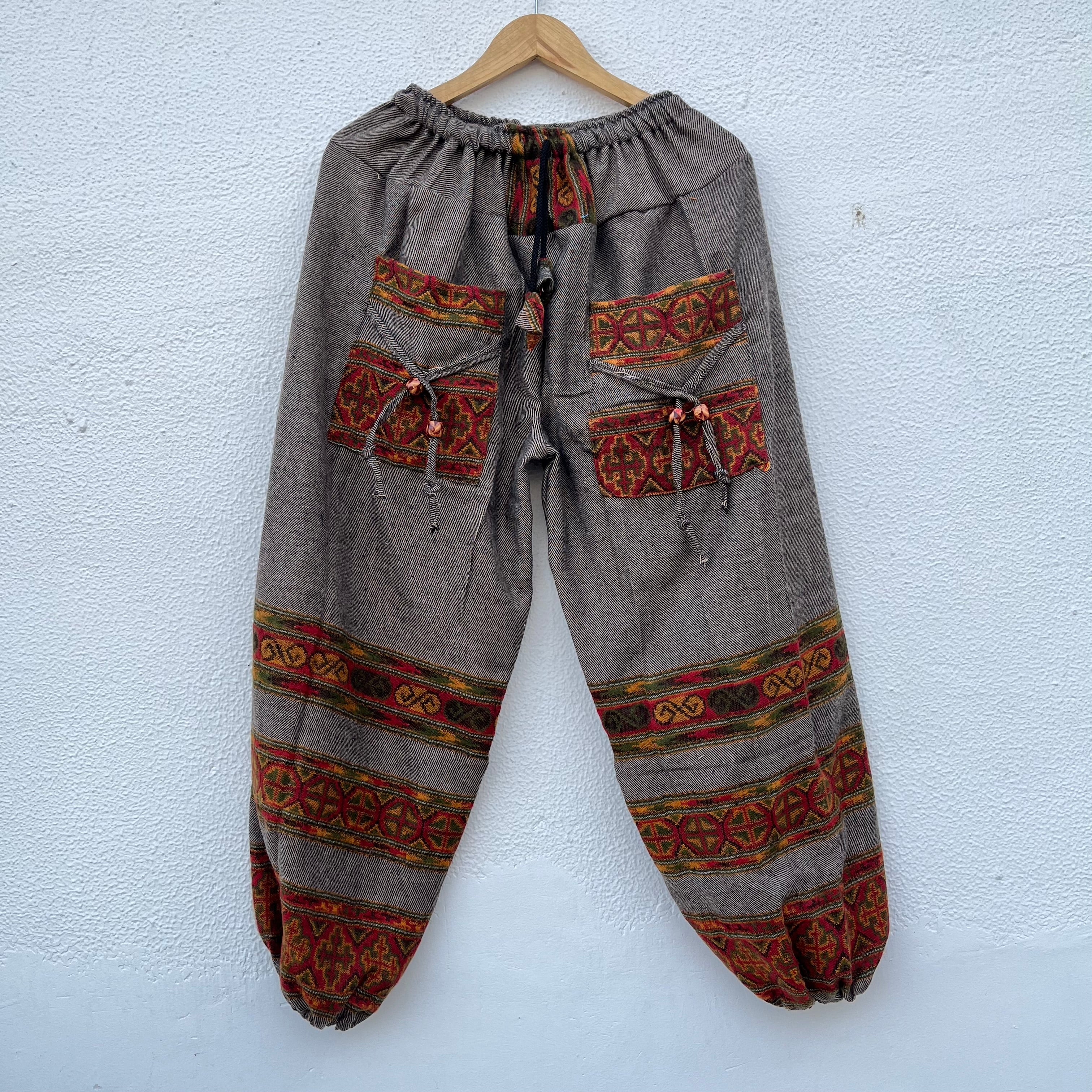 Woollen Kullu 3 Patti Pants- Brown