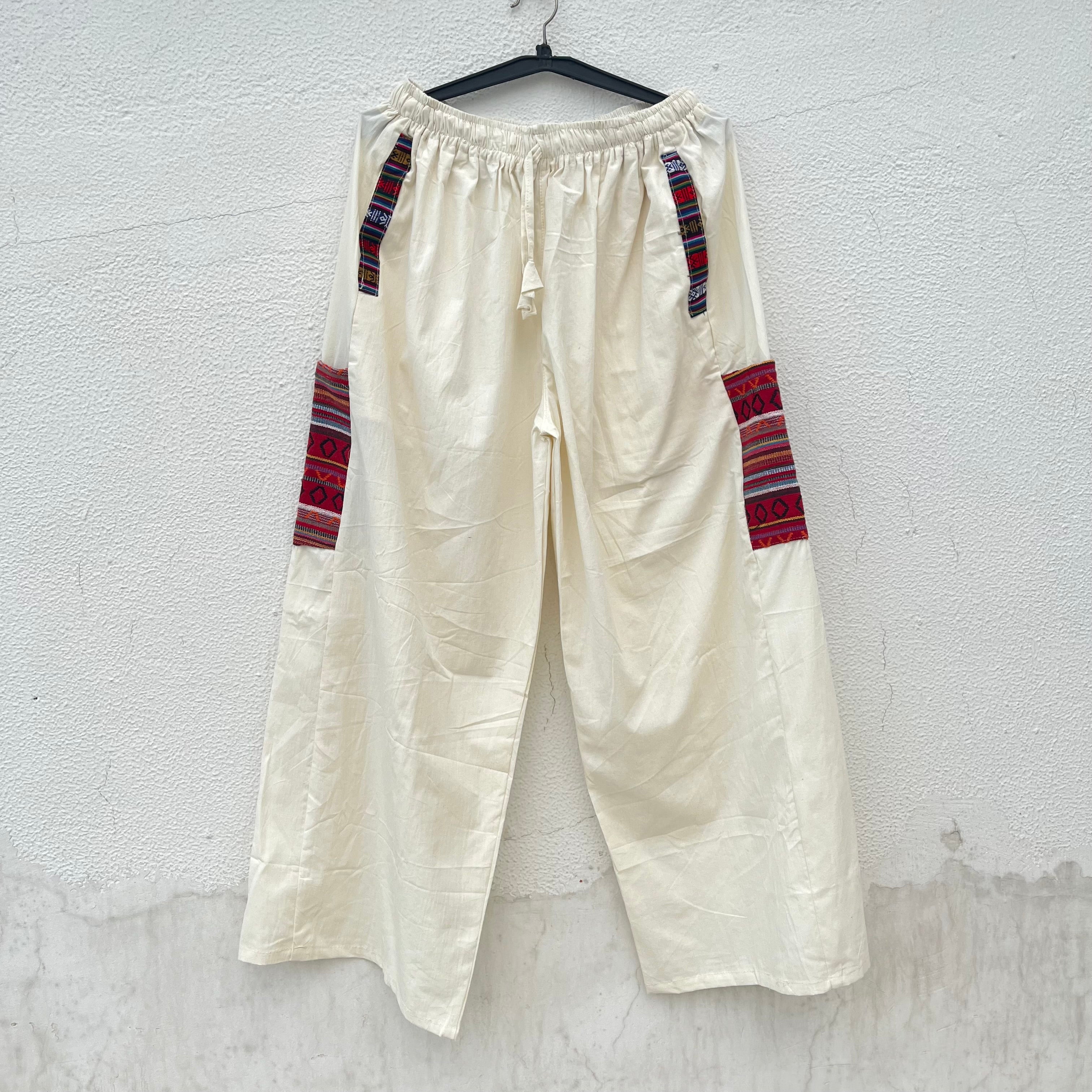 Pahadi Boho Pants - Cream