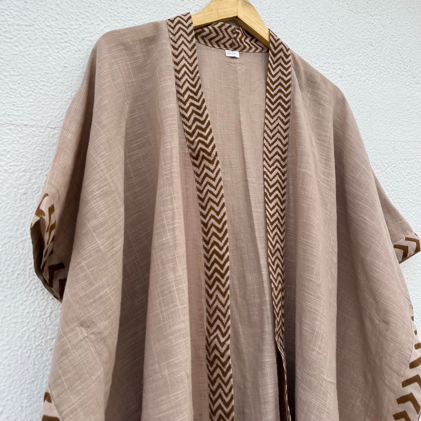 Karwaan Kaftan Cotton Shrug - Light Sand
