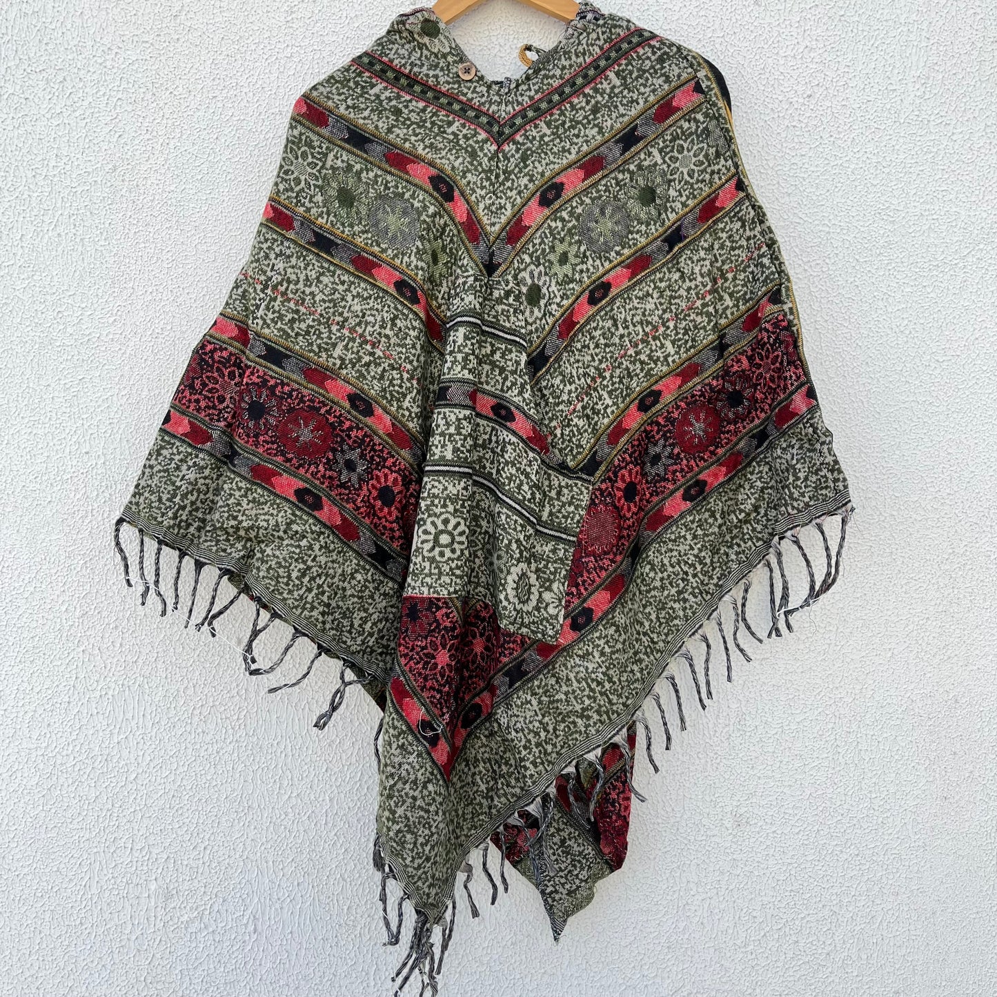 Pahadi Printed Poncho With Hood