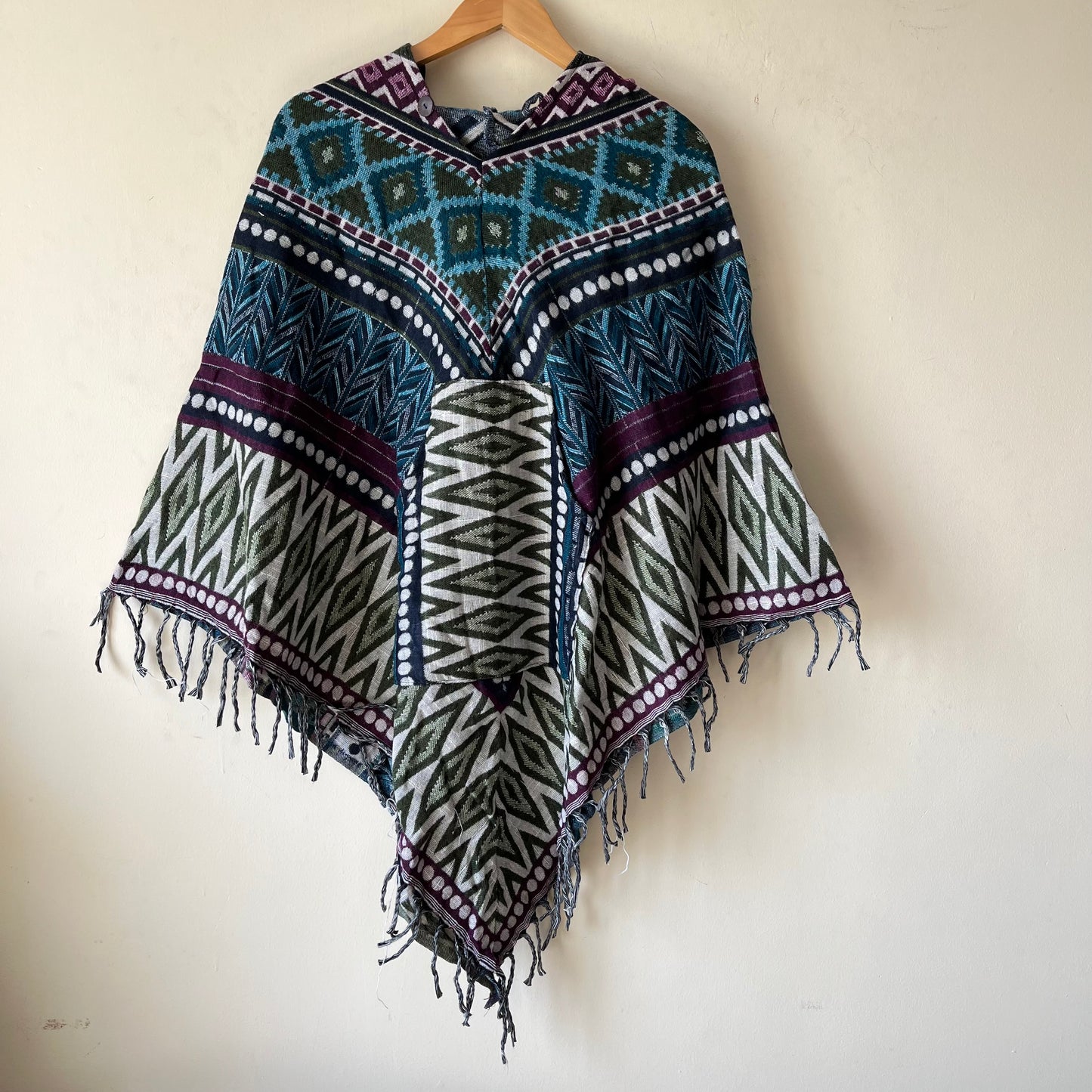 Pahadi Printed Poncho With Hood
