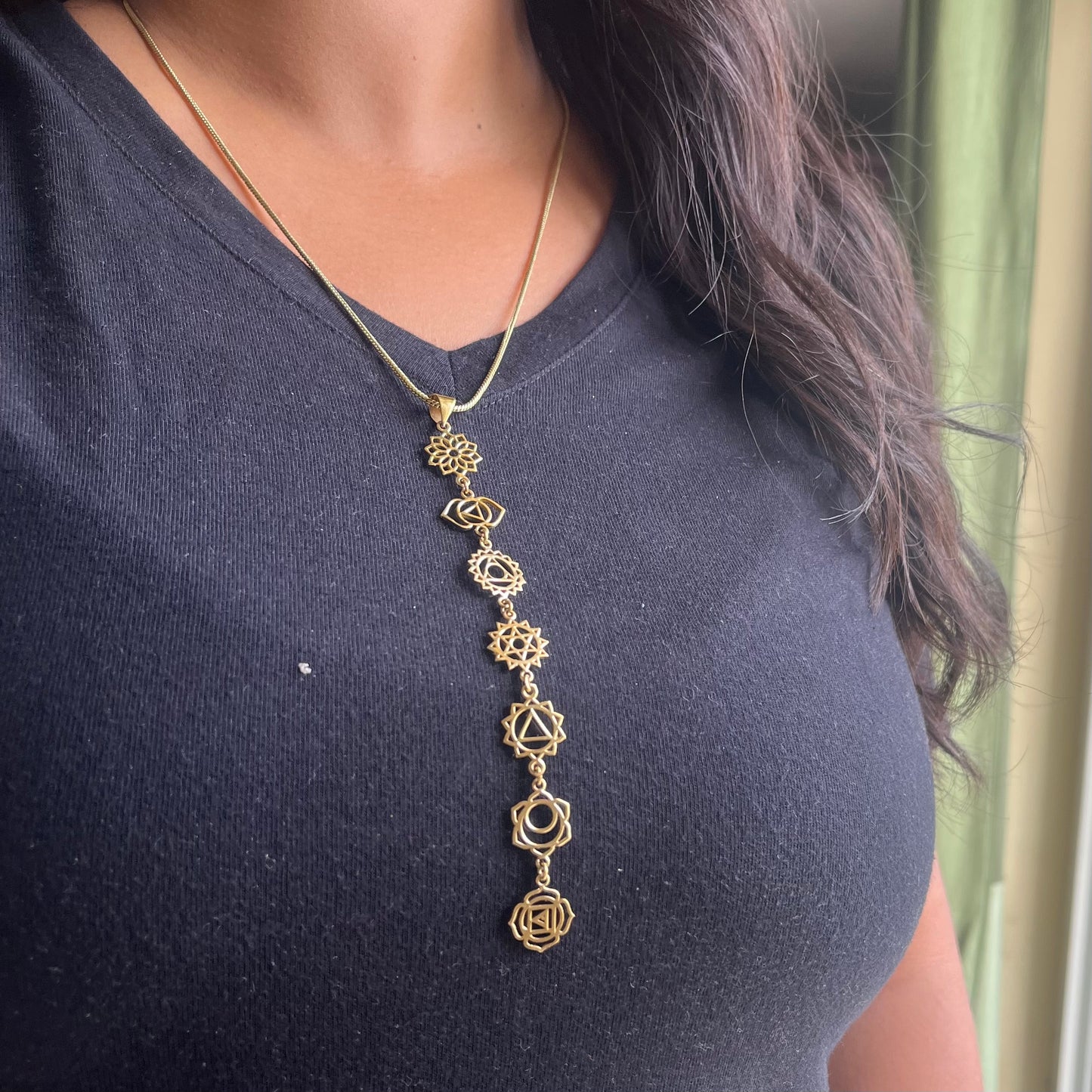 7 Chakra Pendant & Chain