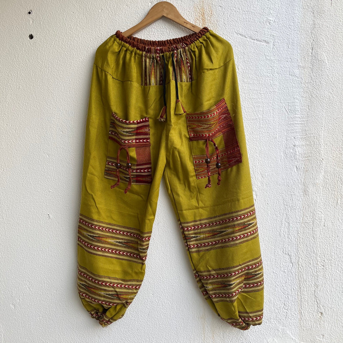 Woollen Kullu 3 Patti Pants- Green