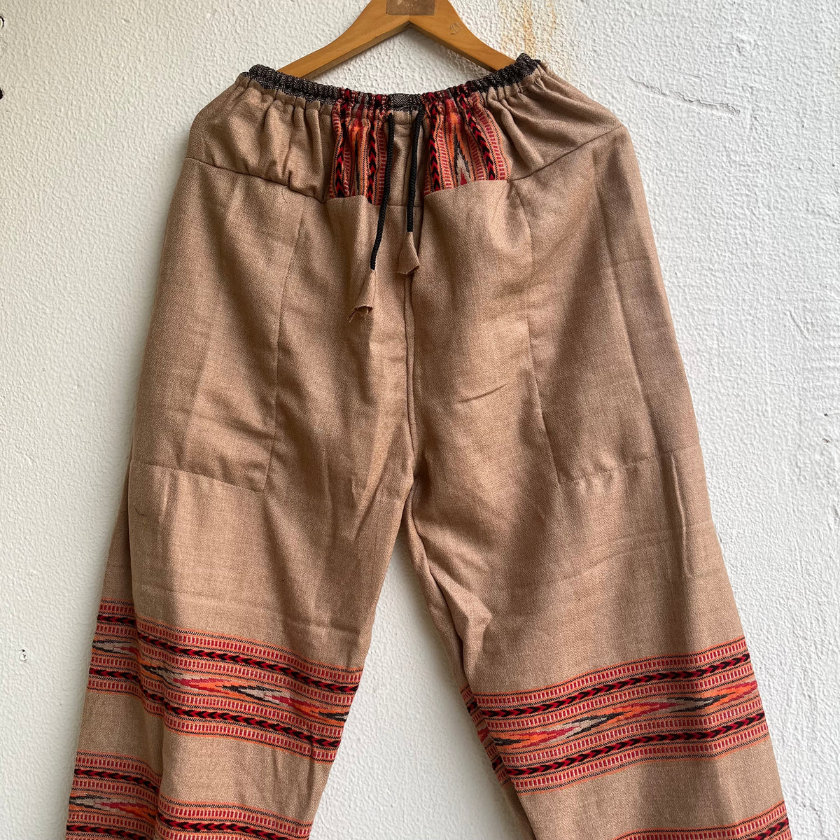 Woollen Kullu 3 Patti Pants- Beige
