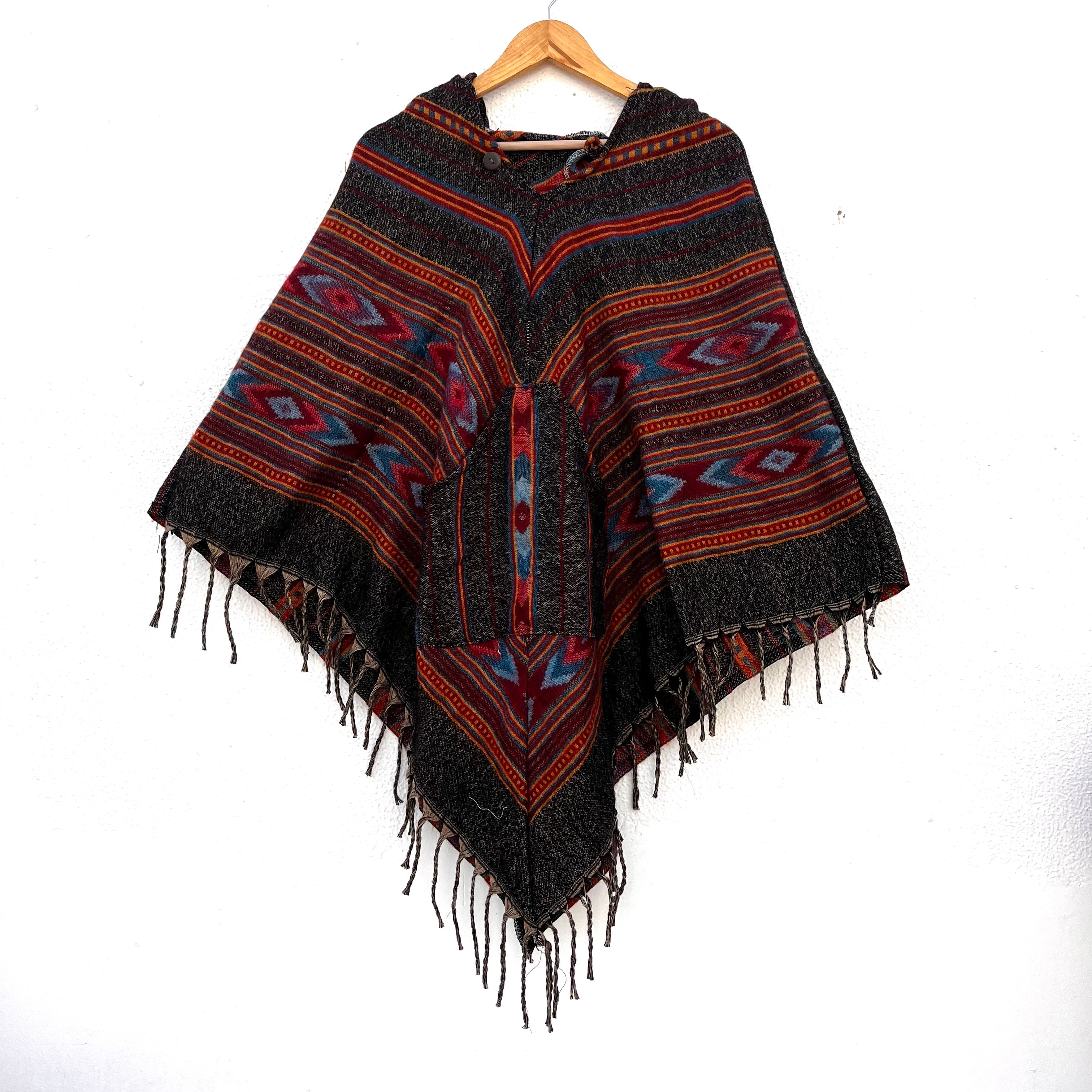 Pahadi Printed Poncho With Hood