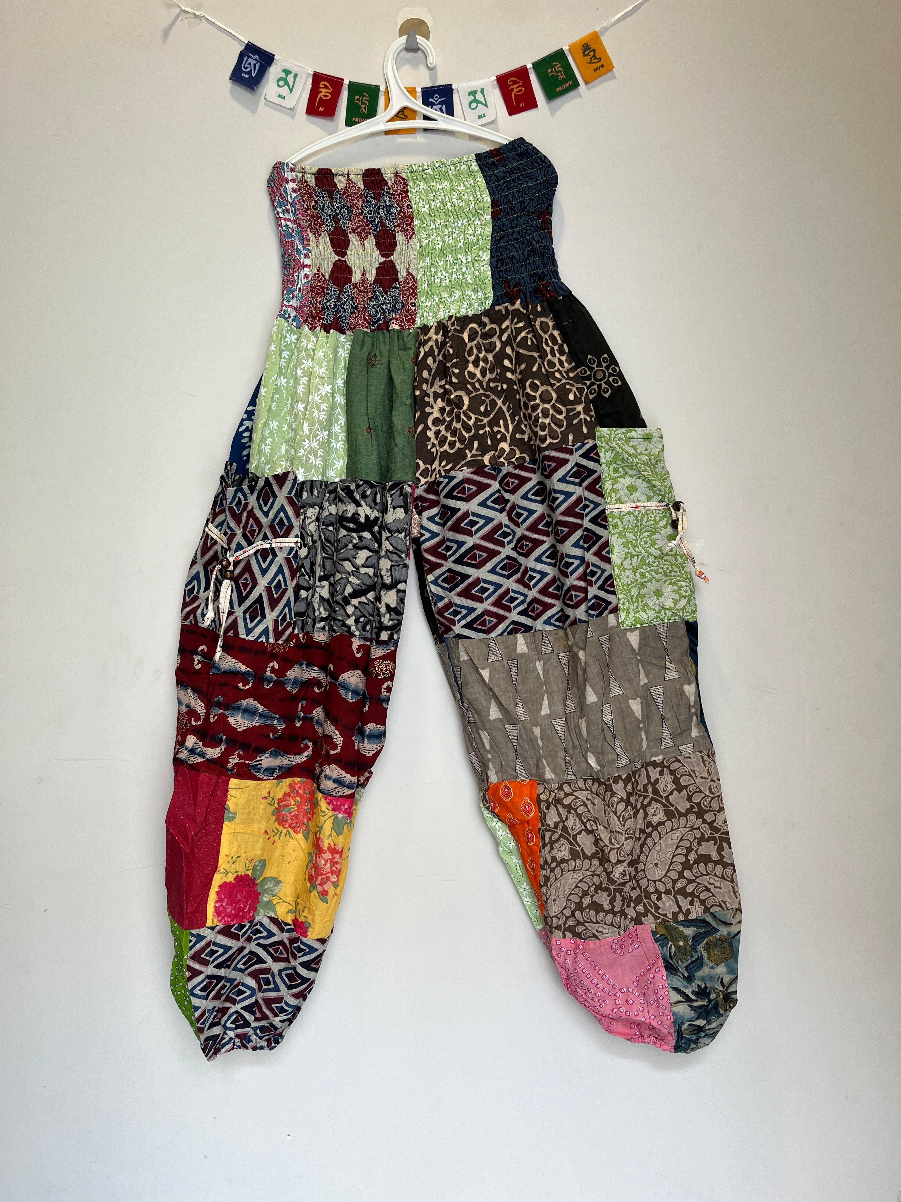 Cotton Patchwork Pants - Kansai Pattern