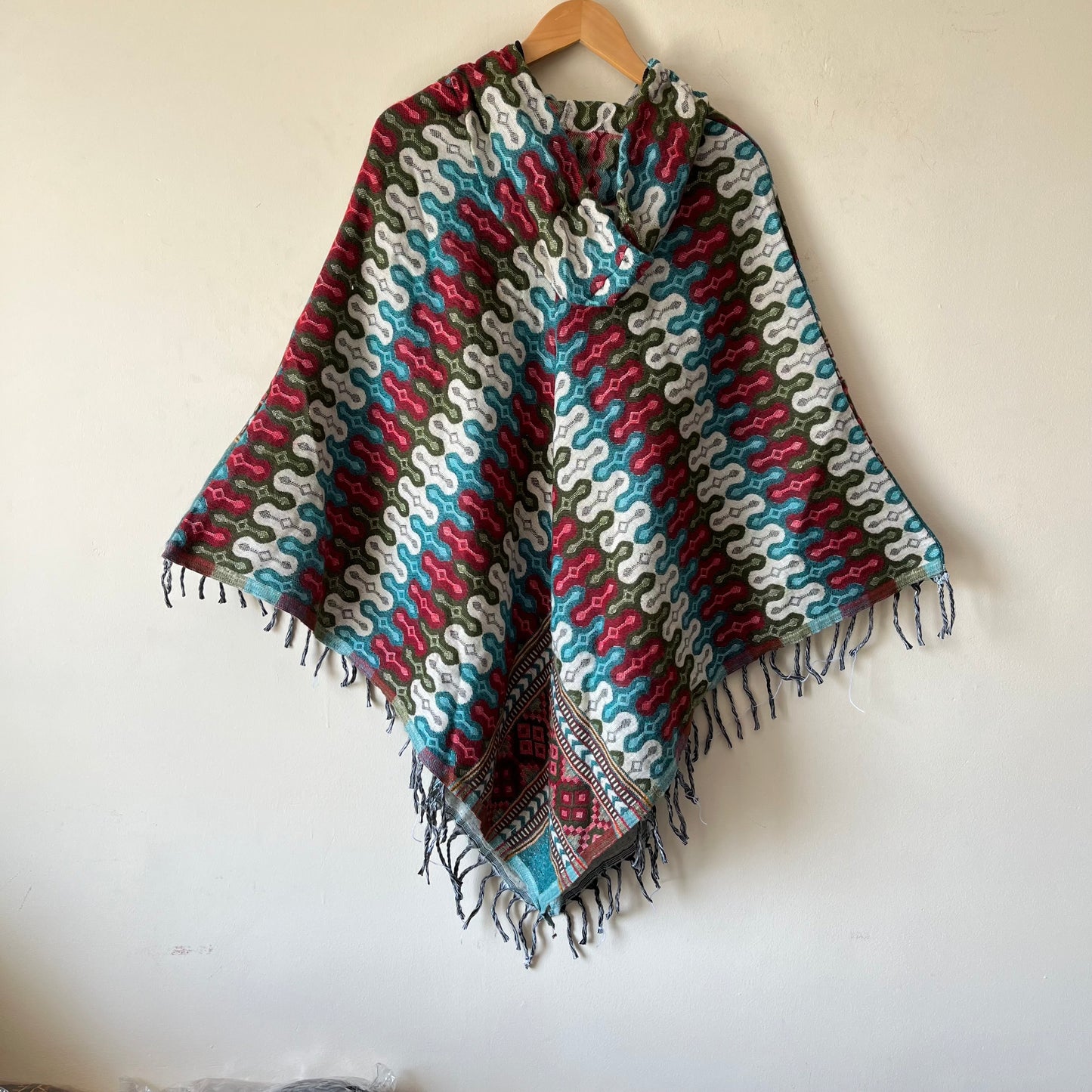 Pahadi Printed Poncho With Hood