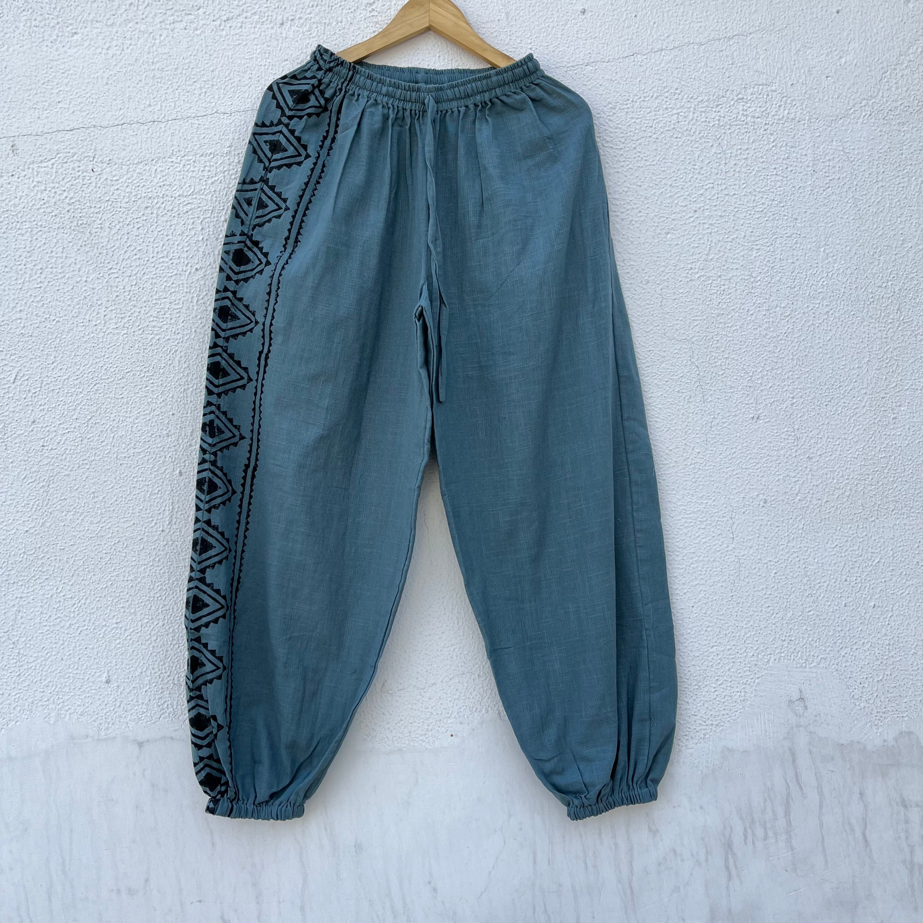 Moksha Cotton Pant- Dusty Teal