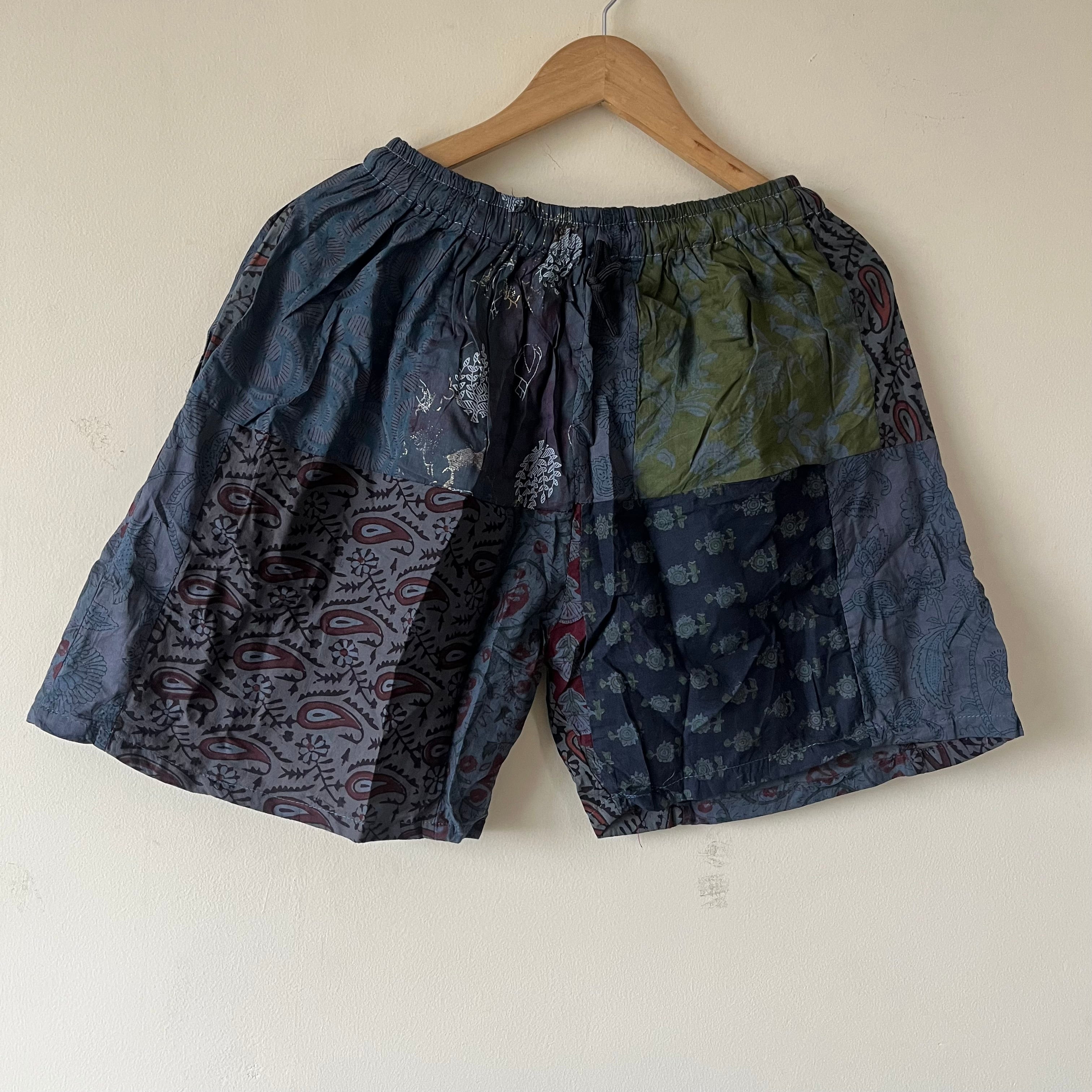 Patchwork Shorts - Grey