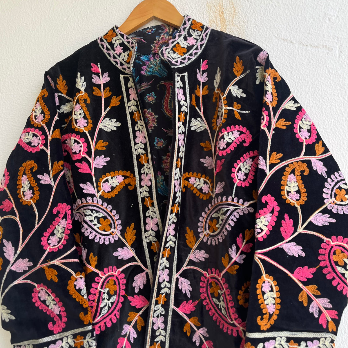 Jaipuri Thread Velvet Jacket