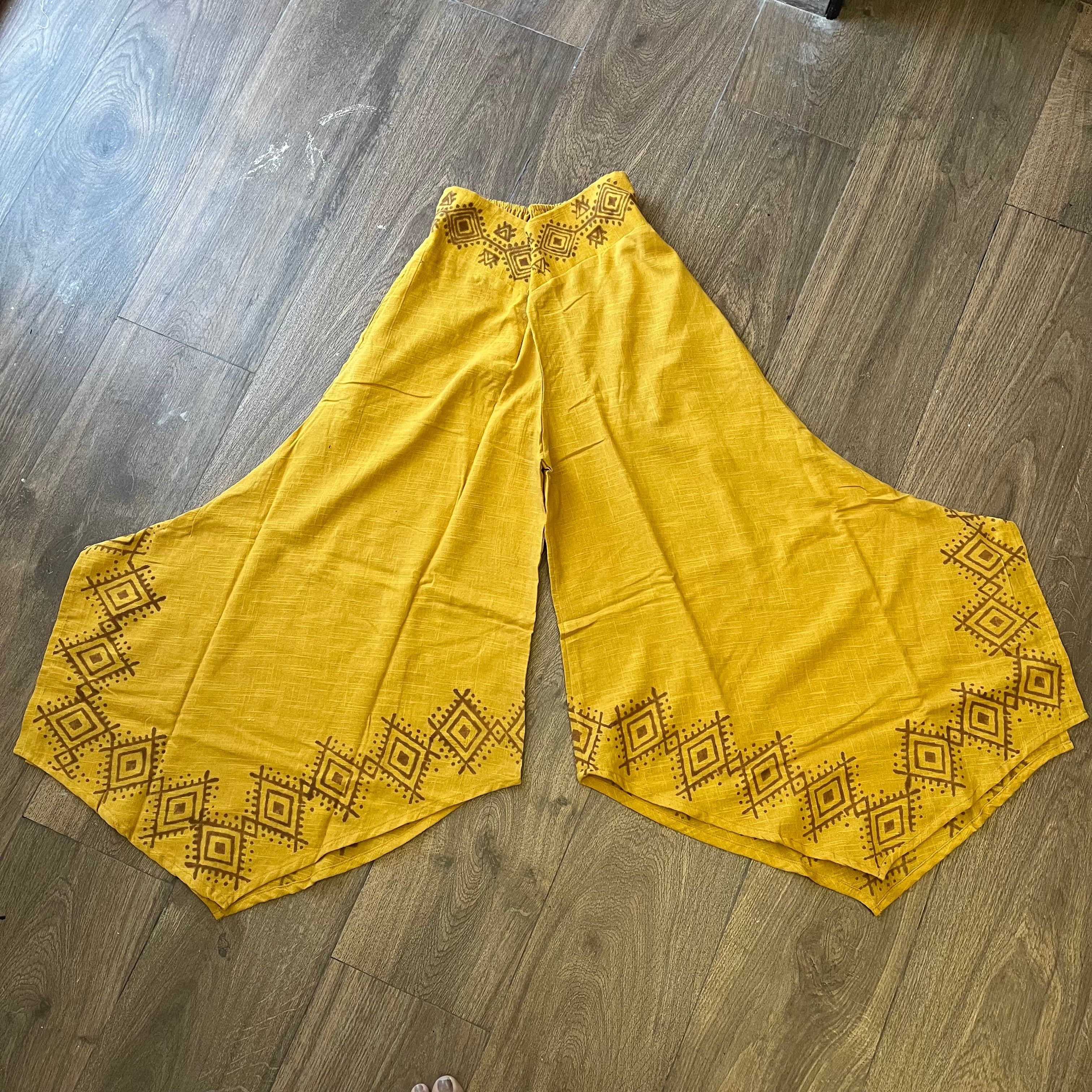 Radha Cotton Pants - Mustard