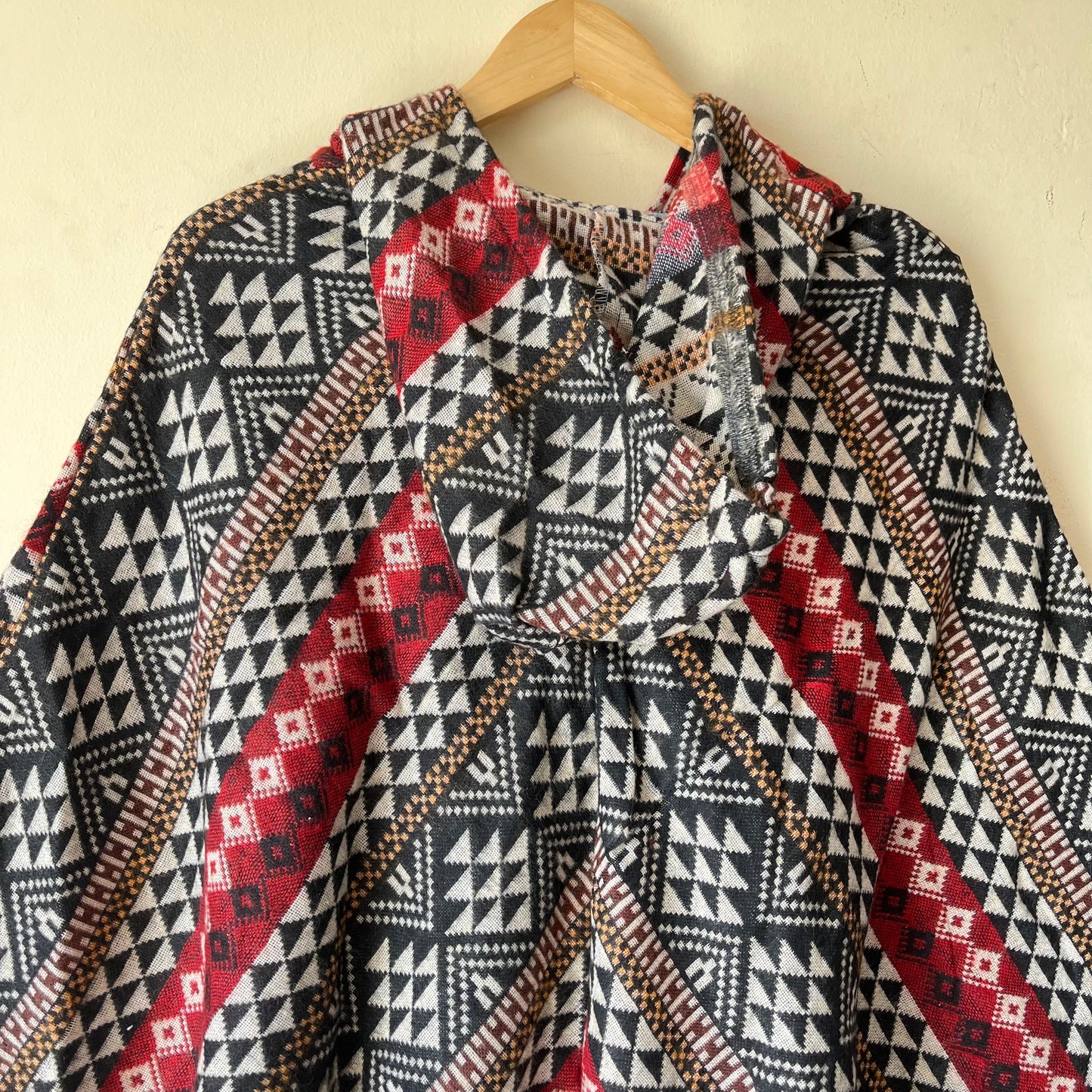 Pahadi Printed Poncho With Hood