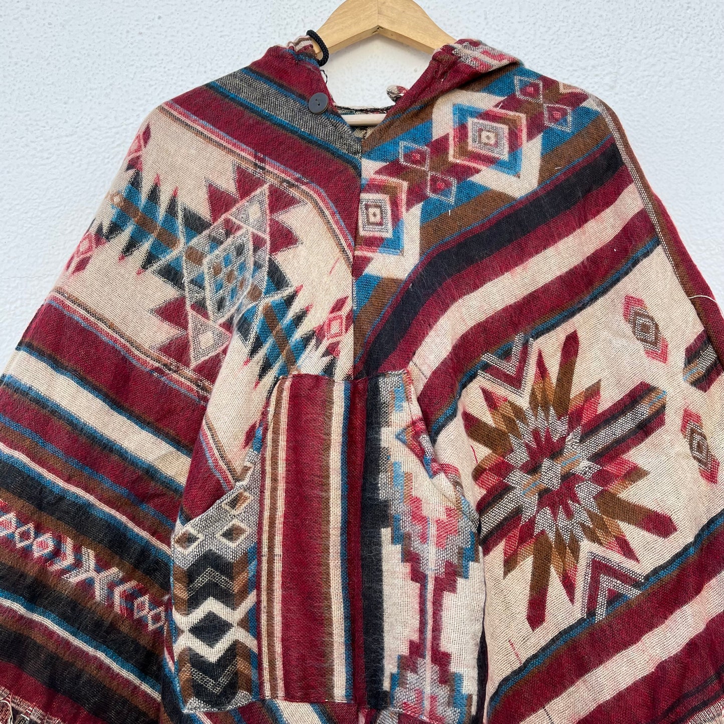 Pahadi Printed Poncho With Hood