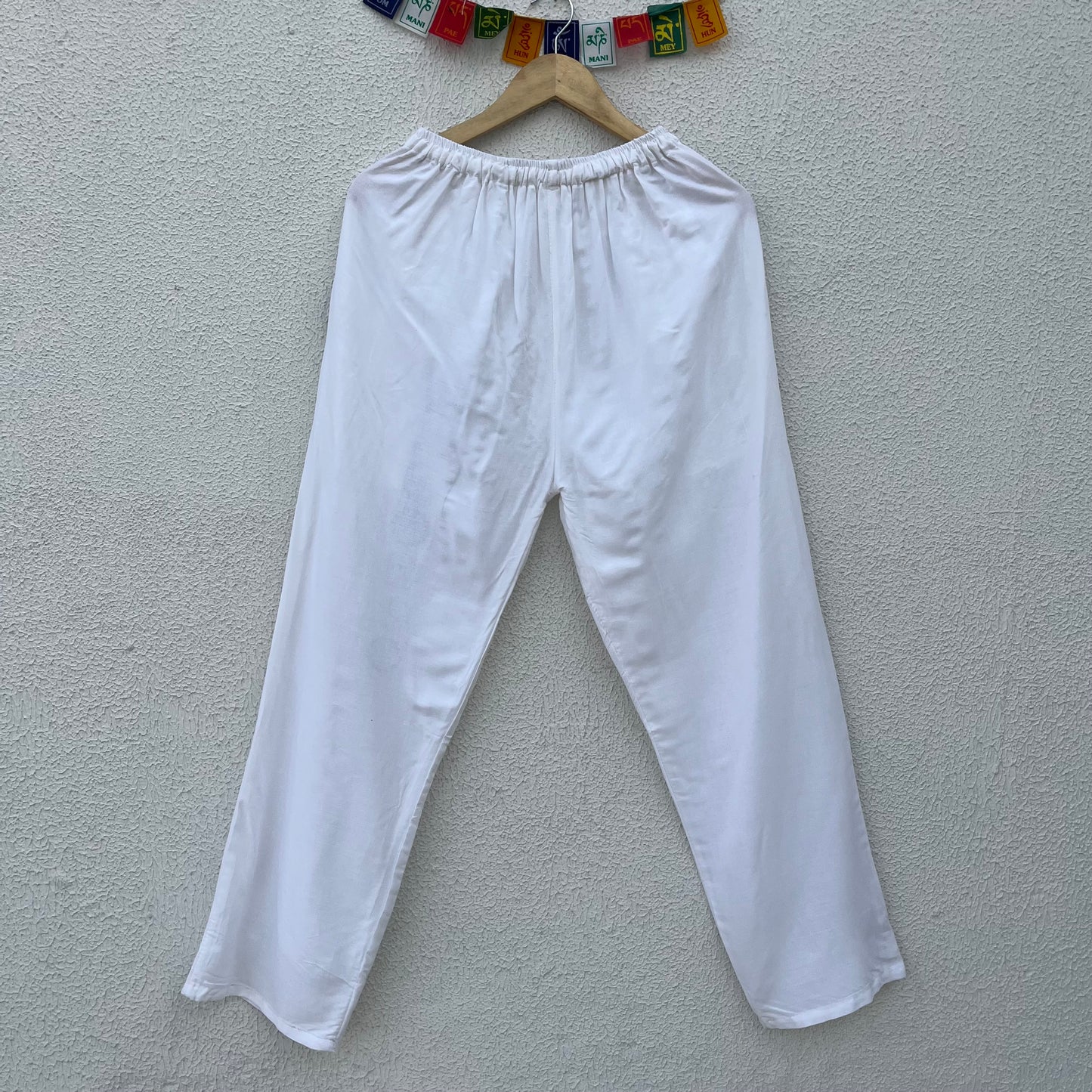 7 Chakra Pants b&w - White