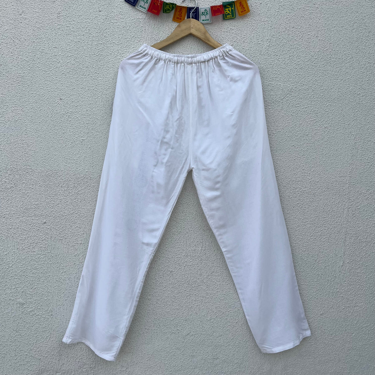 7 Chakra Pants b&w - White