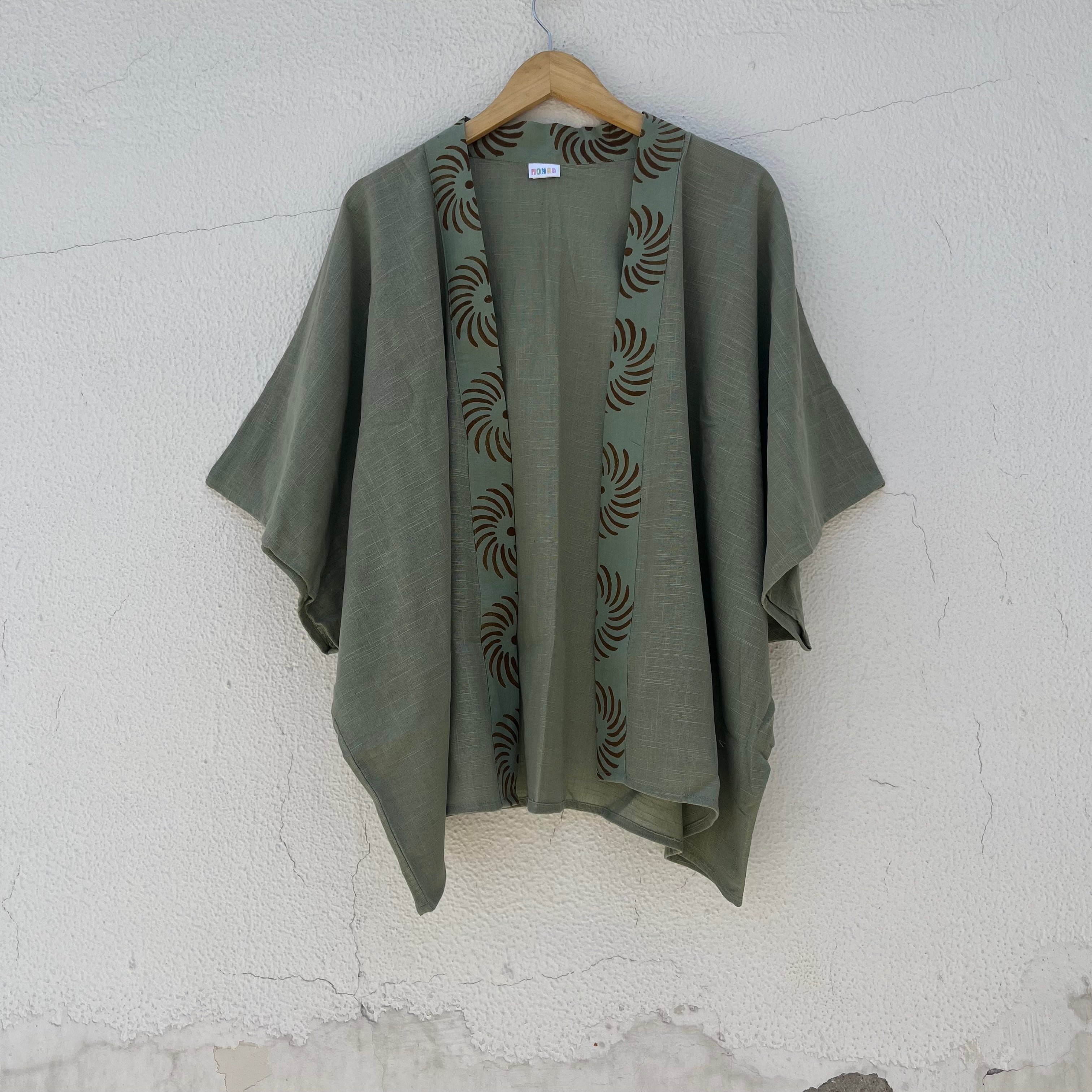 Arika Cotton Shrug- Sage Green