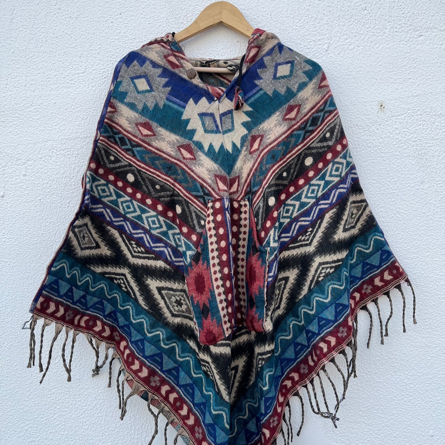 Pahadi Printed Poncho With Hood