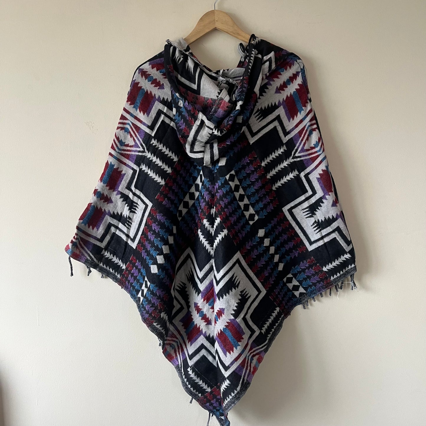 Pahadi Printed Poncho With Hood