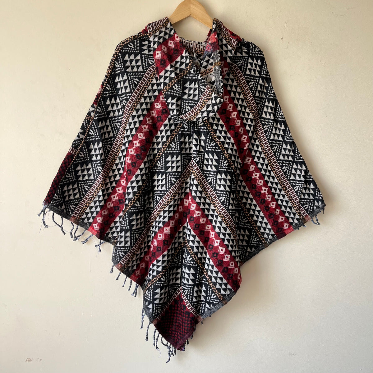 Pahadi Printed Poncho With Hood