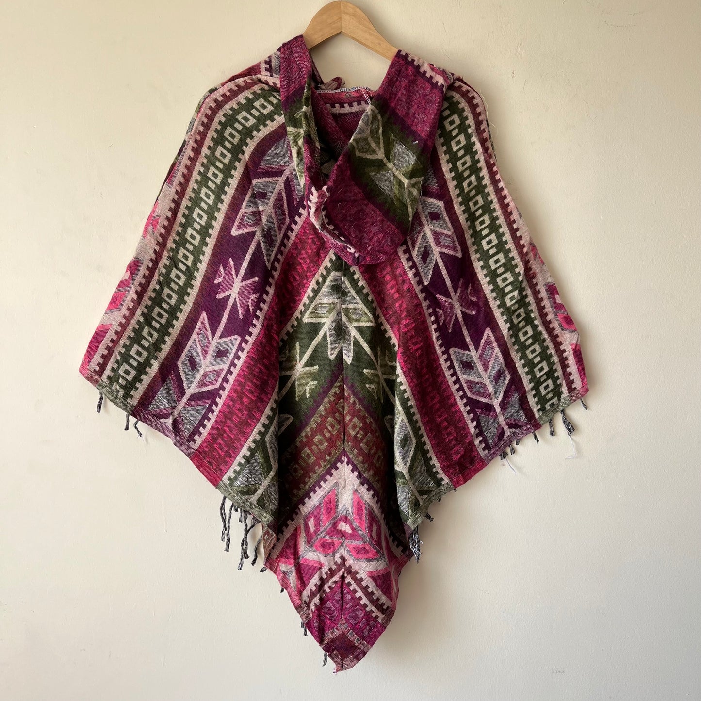 Pahadi Printed Poncho With Hood