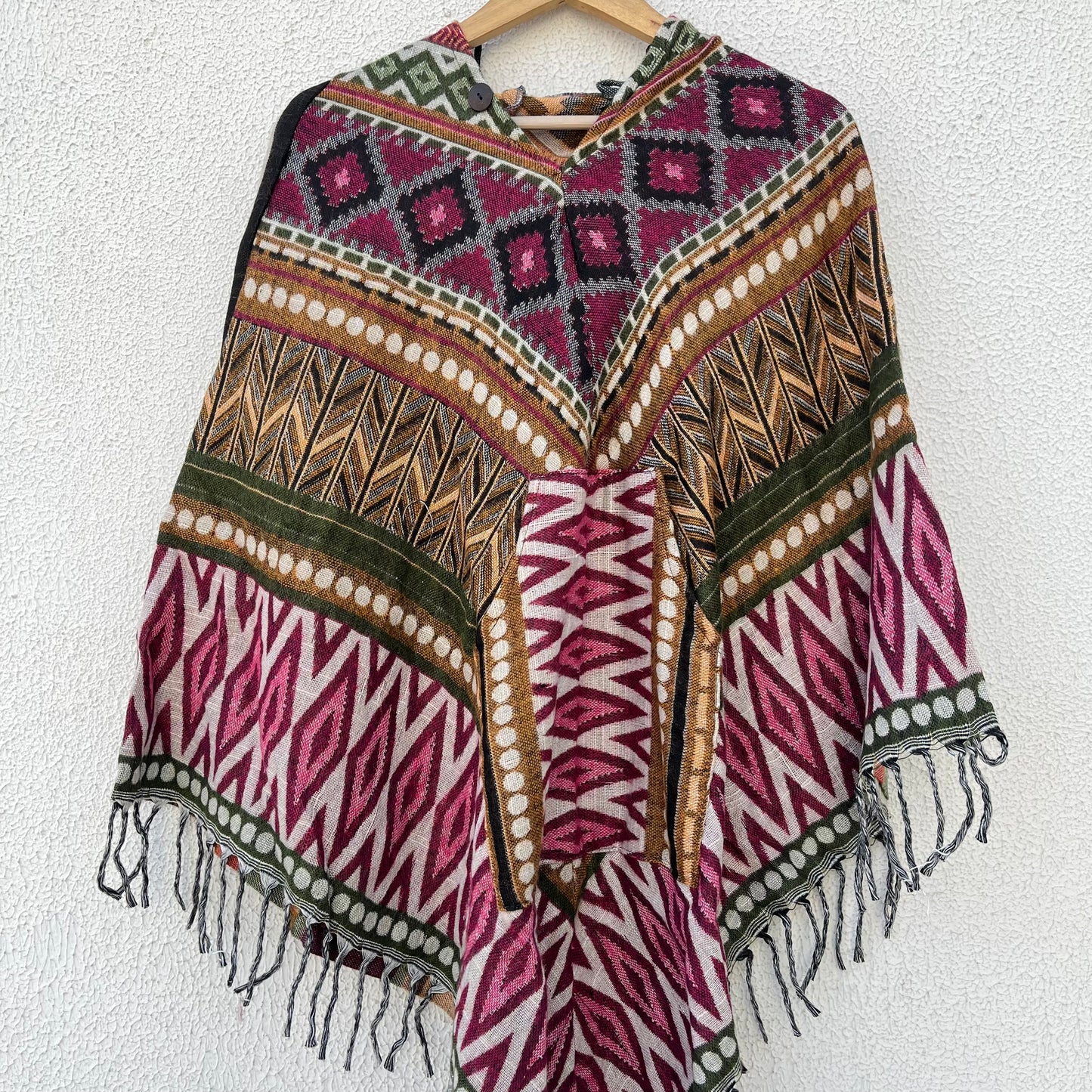 Pahadi Printed Poncho With Hood