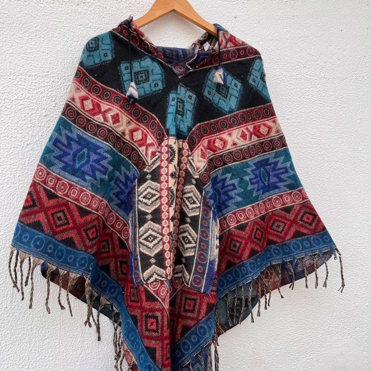 Pahadi Printed Poncho With Hood