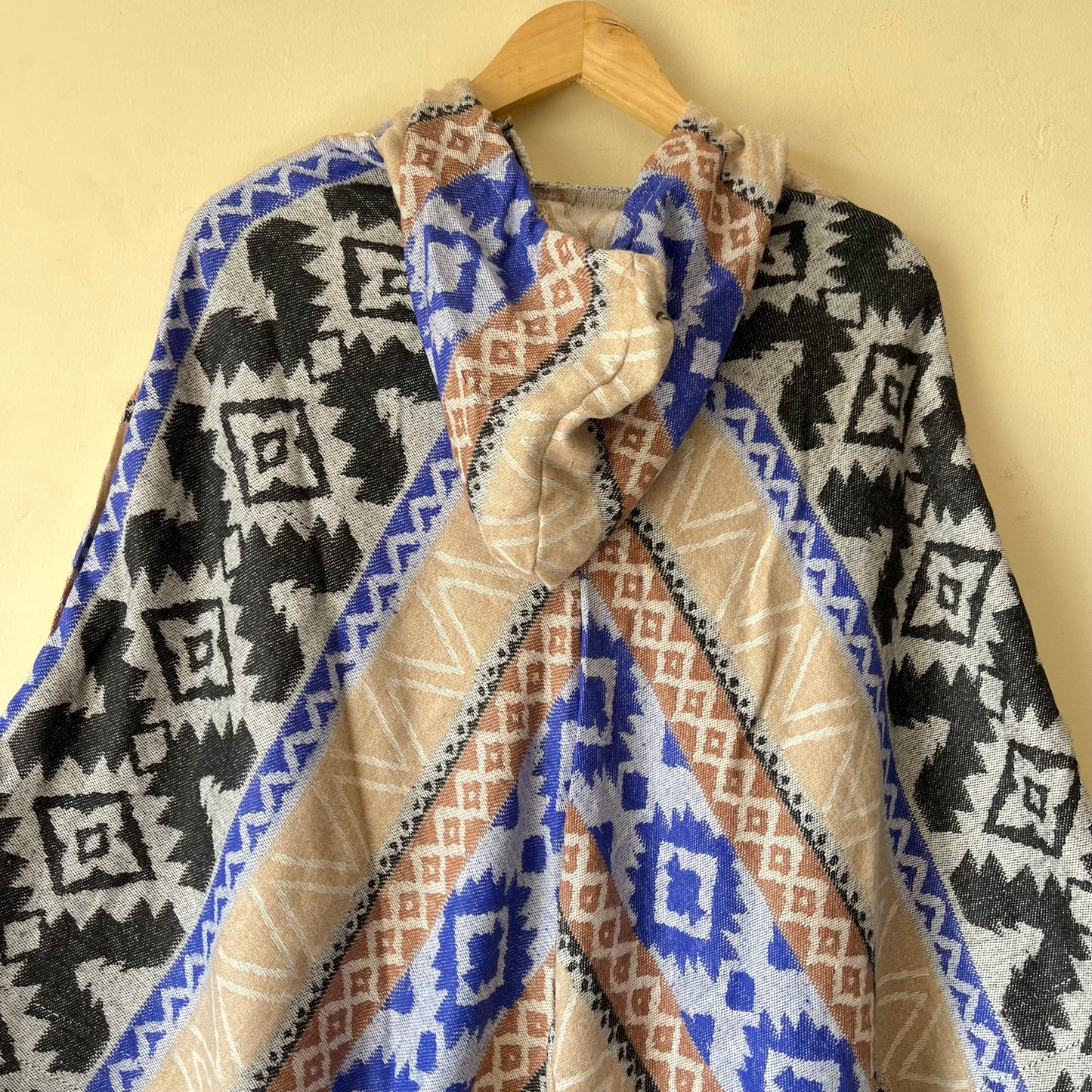Pahadi Printed Poncho With Hood