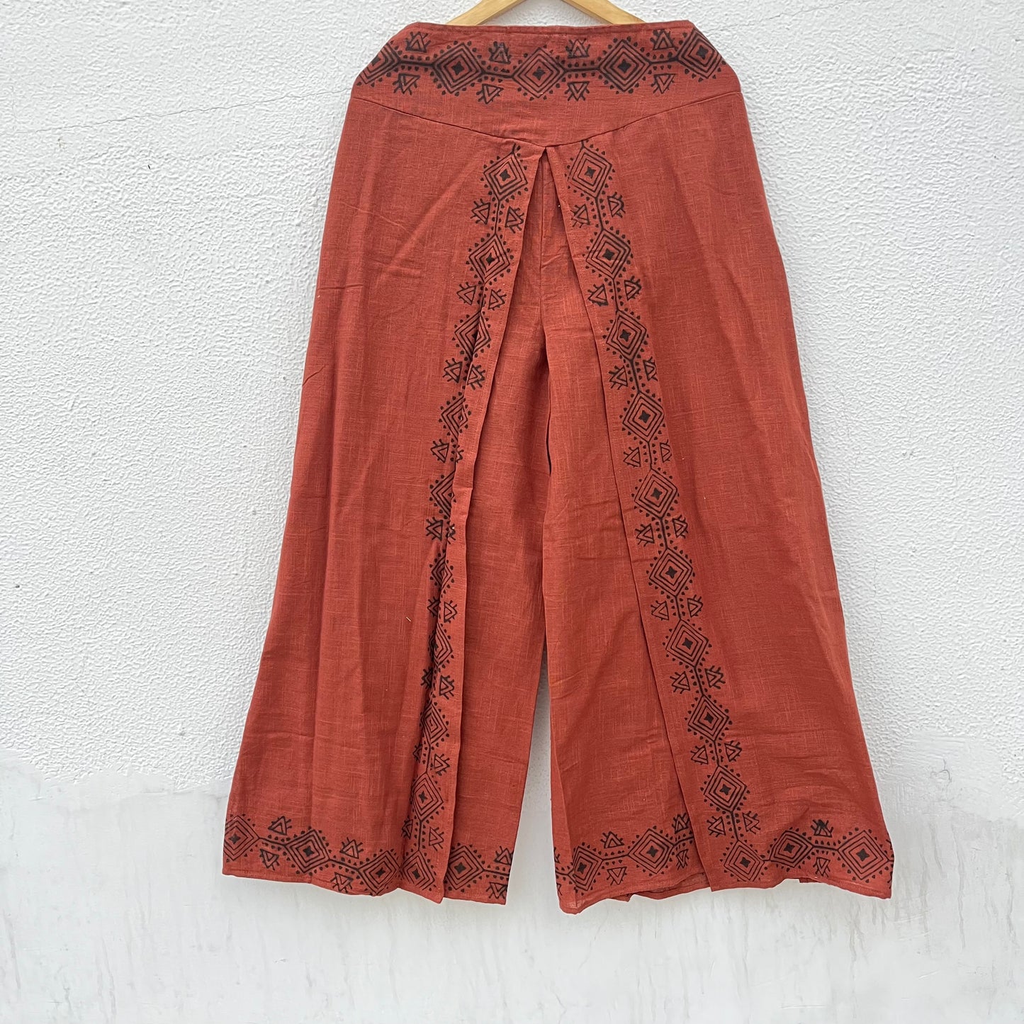 Mastani Cotton Pant- Rust Orange