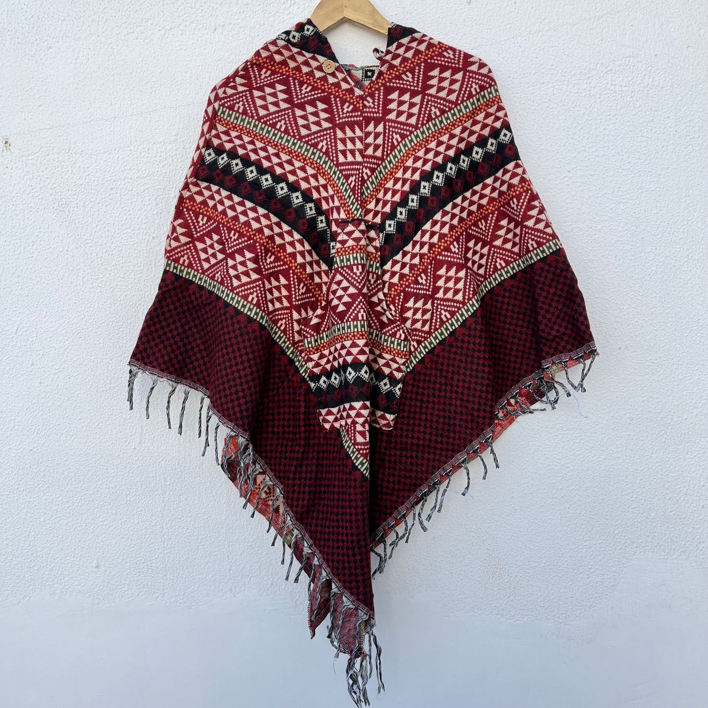 Pahadi Printed Poncho With Hood