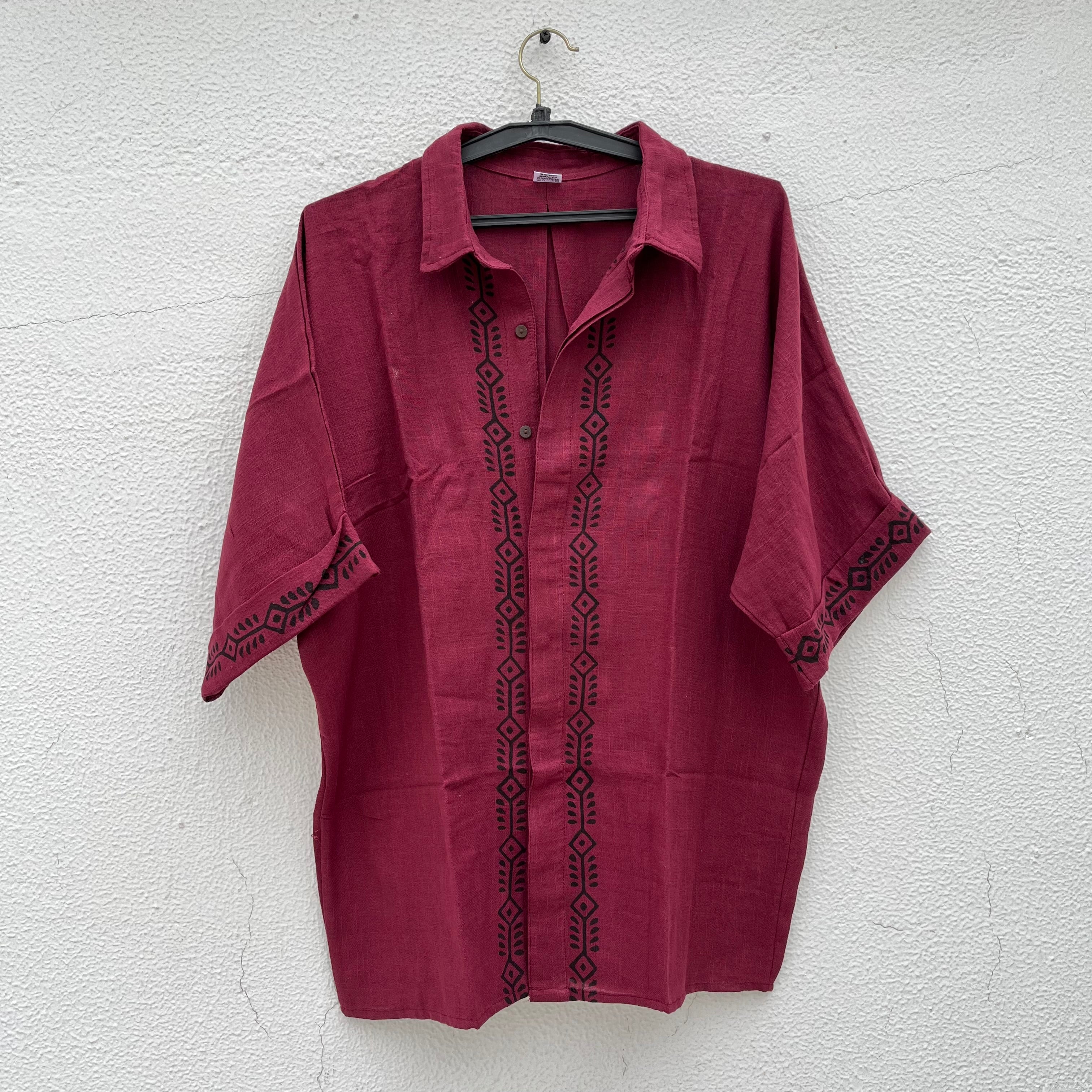 Rahgir Cotton Unisex Shirt 2.0 - Wine