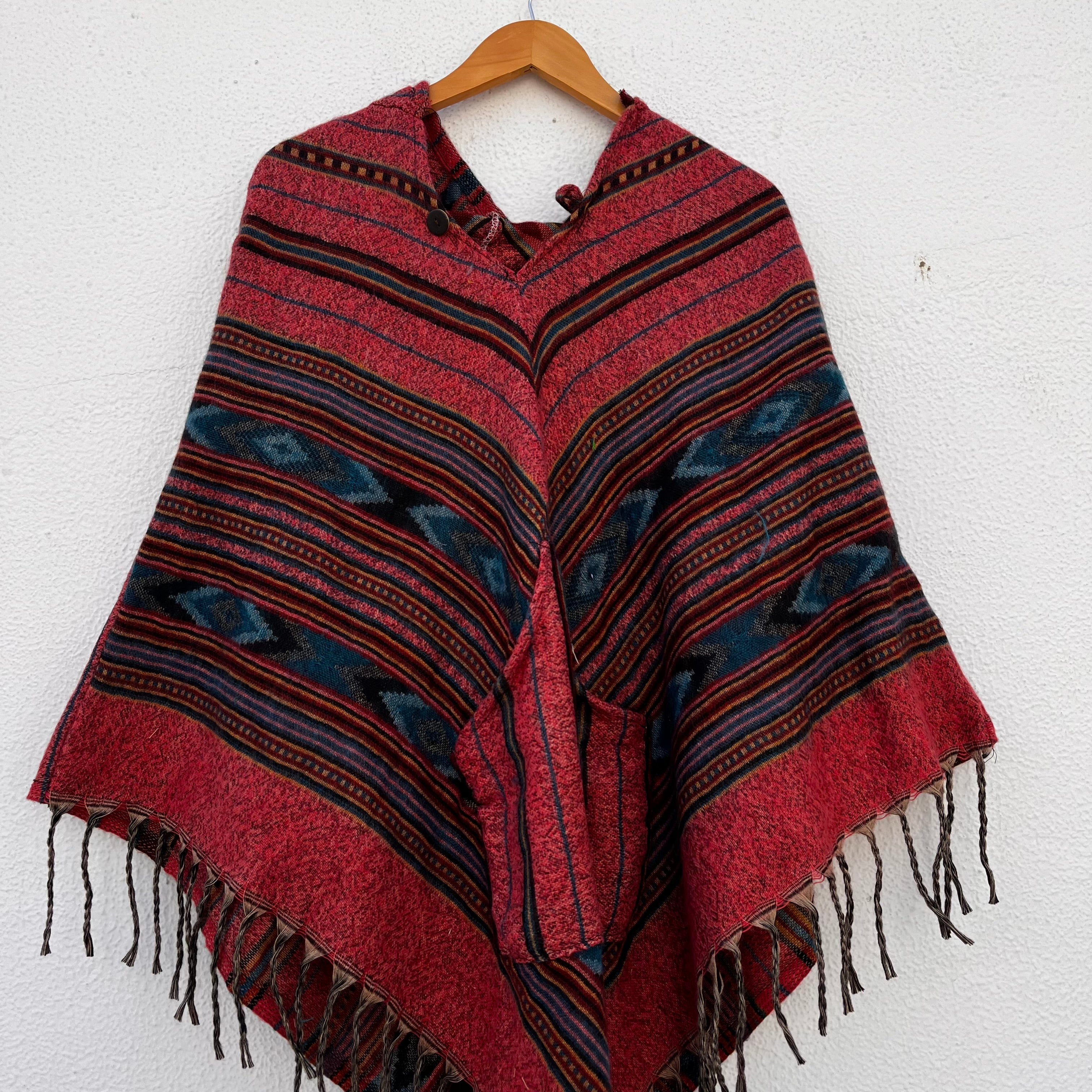 Pahadi Printed Poncho With Hood