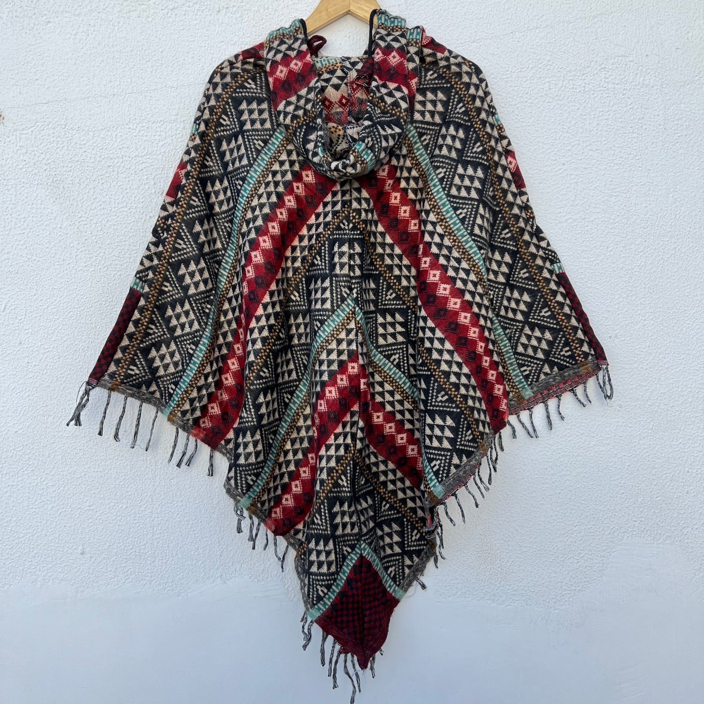 Pahadi Printed Poncho With Hood
