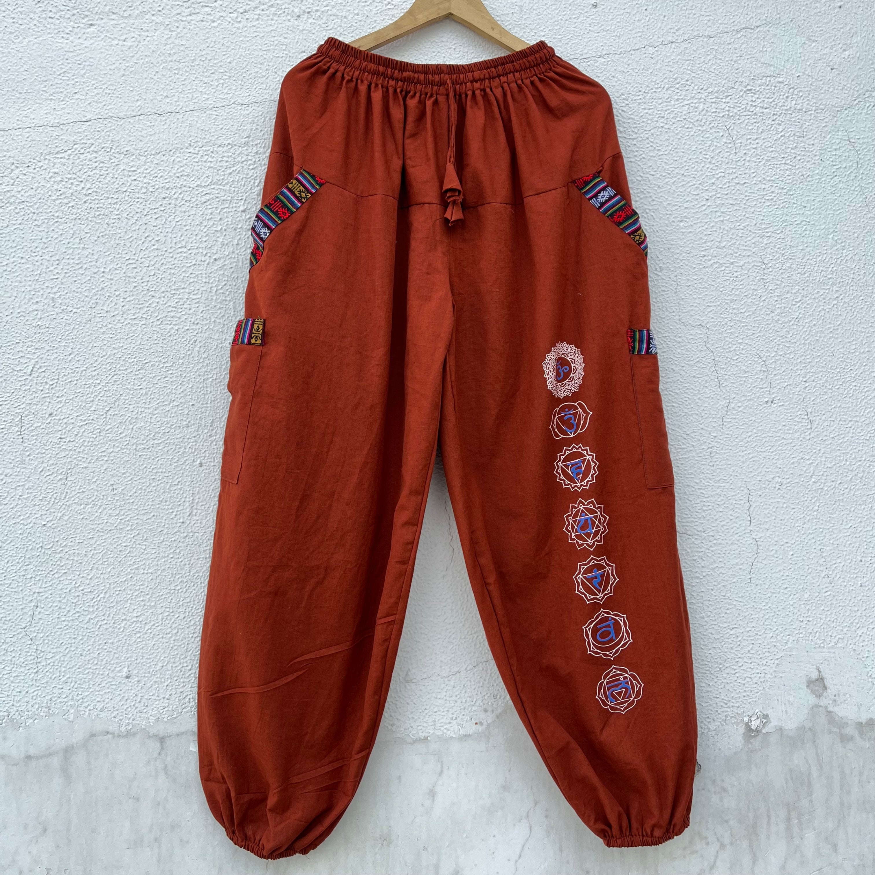 Pahadi Chakra Pants - Rust Orange